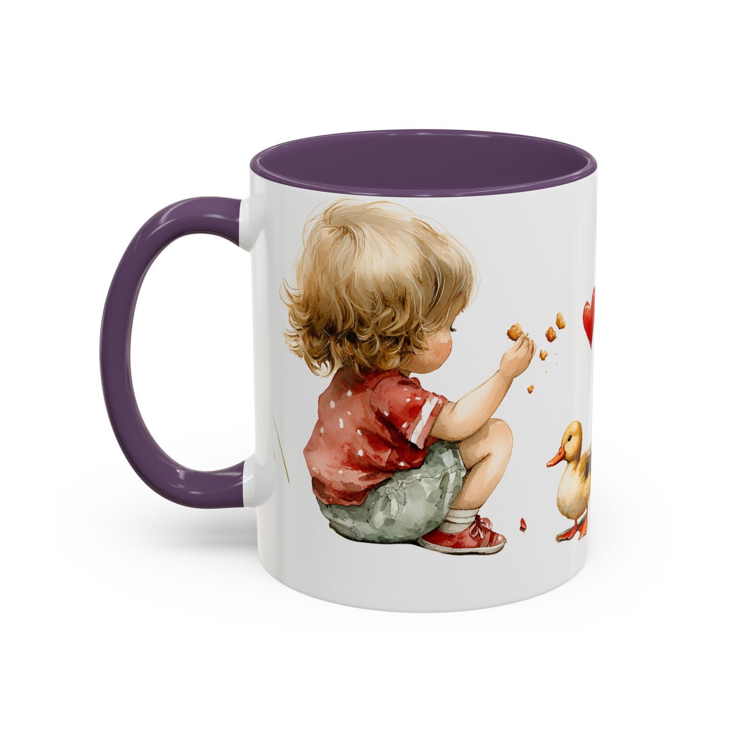 Adorable Duck-Themed Coffee Mug for Kids, Cute Child & Duck Design, Perfect Gift for Birthdays, Baby Showers, Animal Lovers, Kitchen Decor