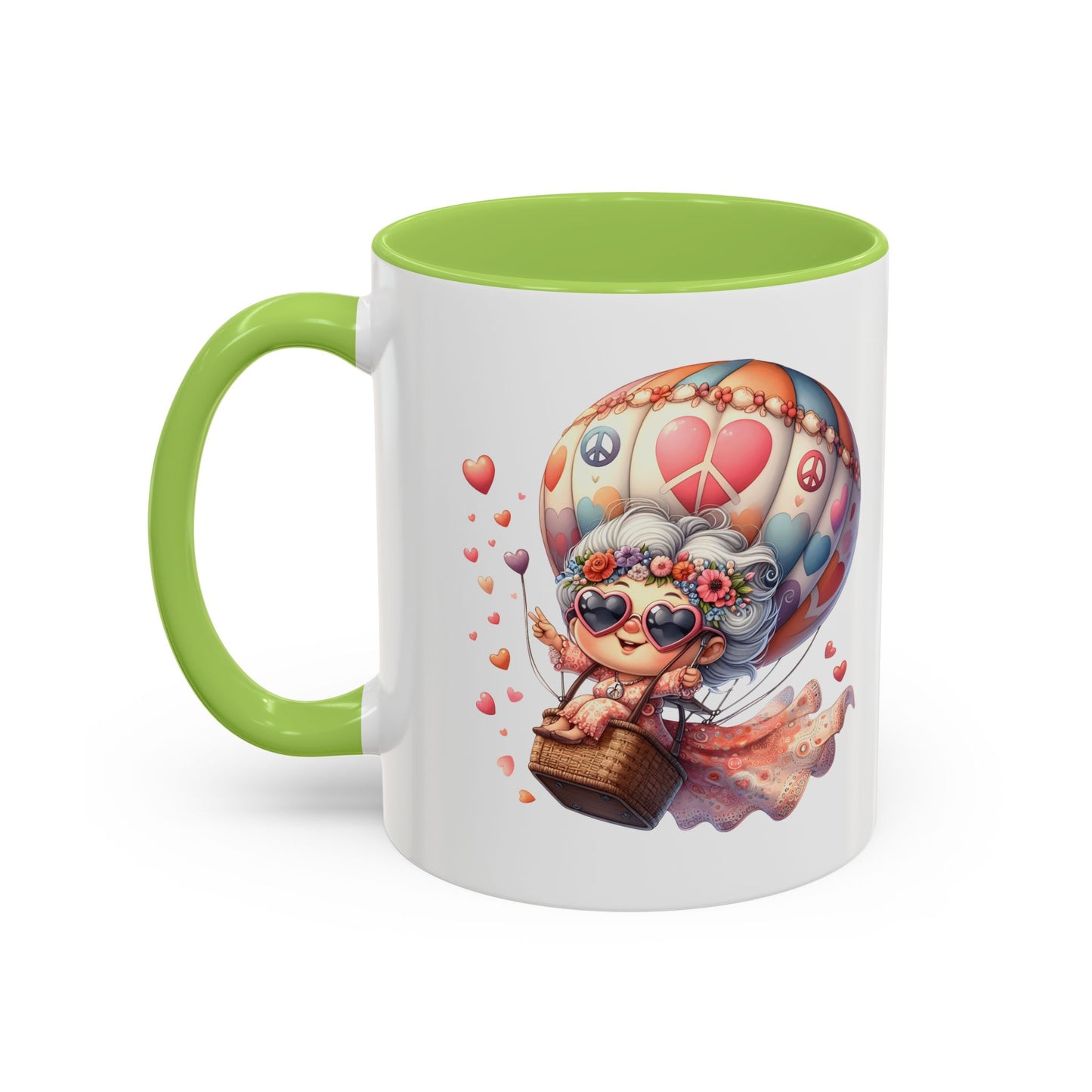 Whimsical Hot Air Balloon Coffee Mug, Cute Couple Mug, Gift for Coffee Lovers, Tea Lover's Gift, Valentine's Day Mug, Birthday Gift