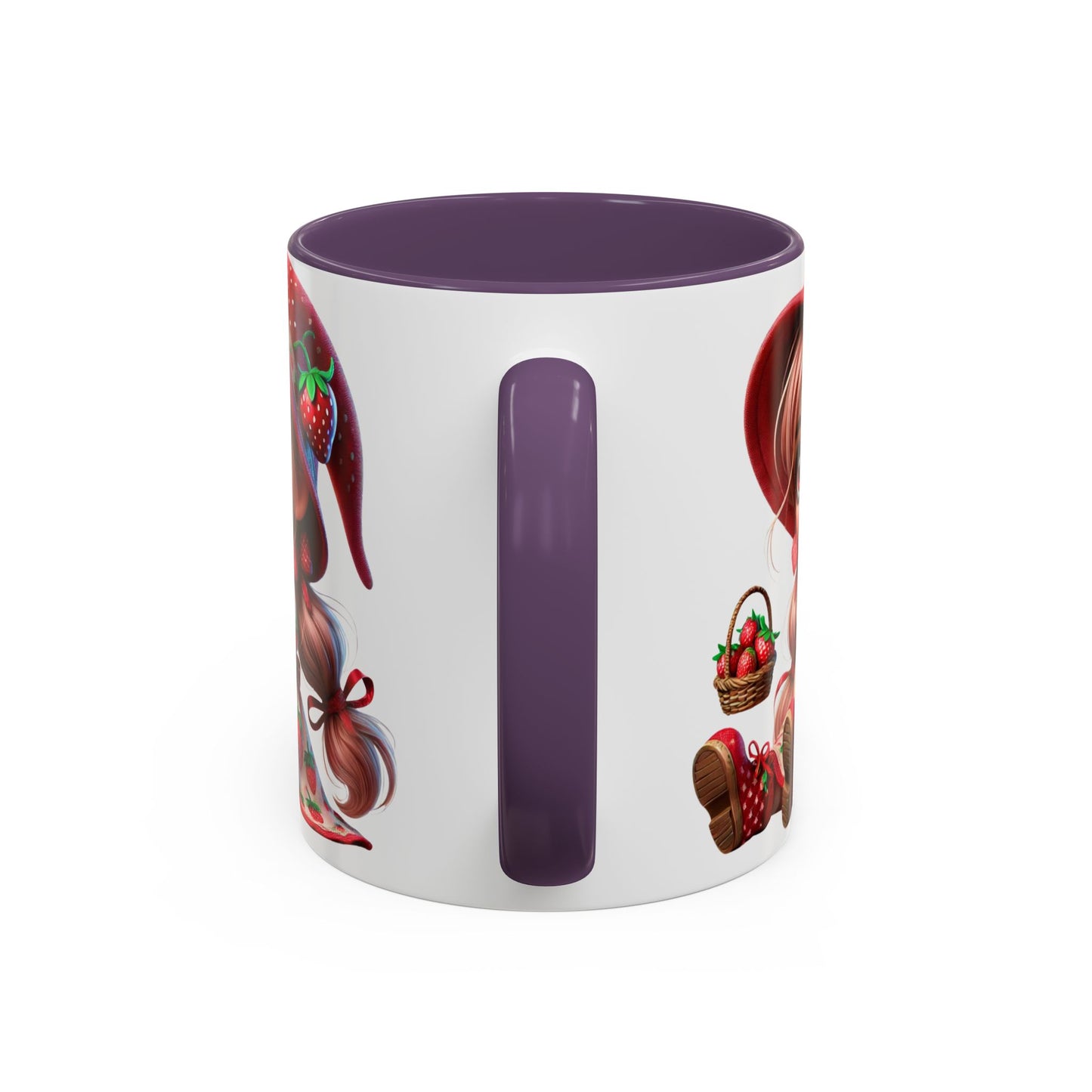 Cute Strawberry Girl Coffee Mug - 11 & 15 oz Accent Mugs for Tea Lovers