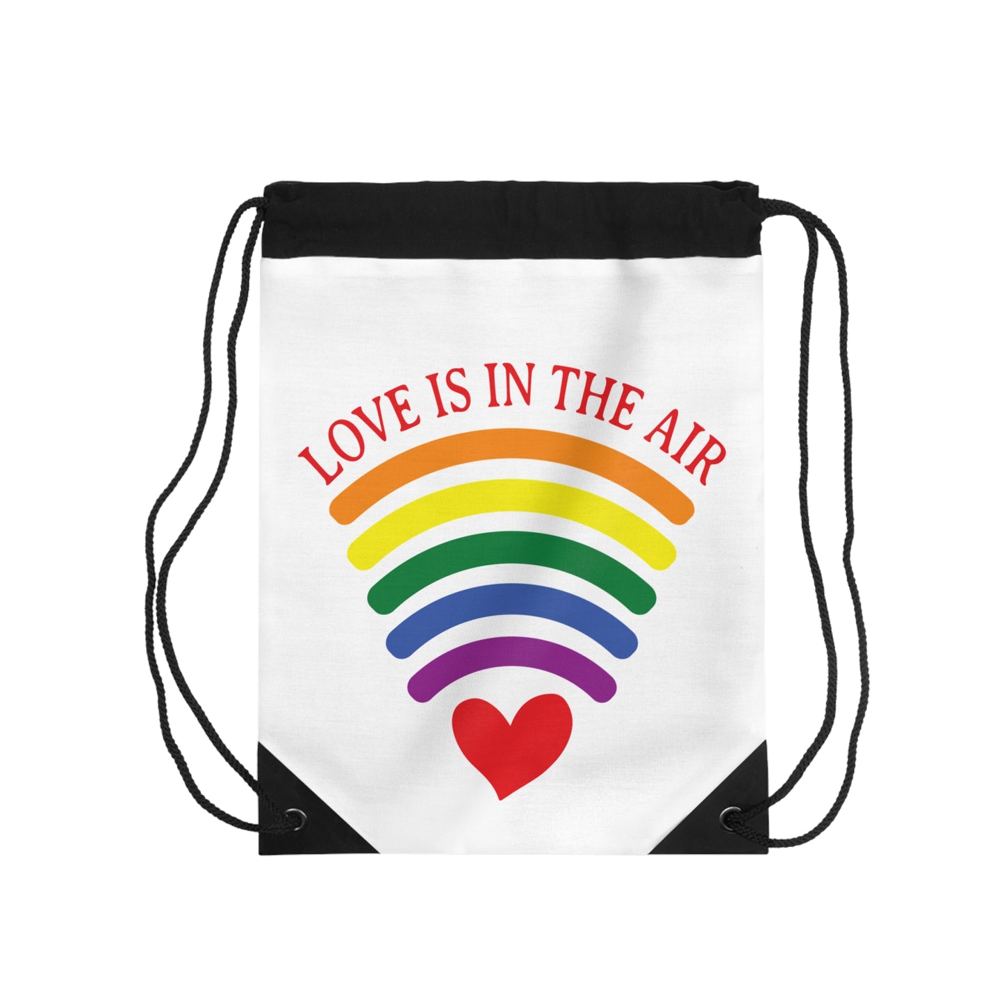 Rainbow Love Drawstring Bag - Colorful, Fun & Perfect for Festivals