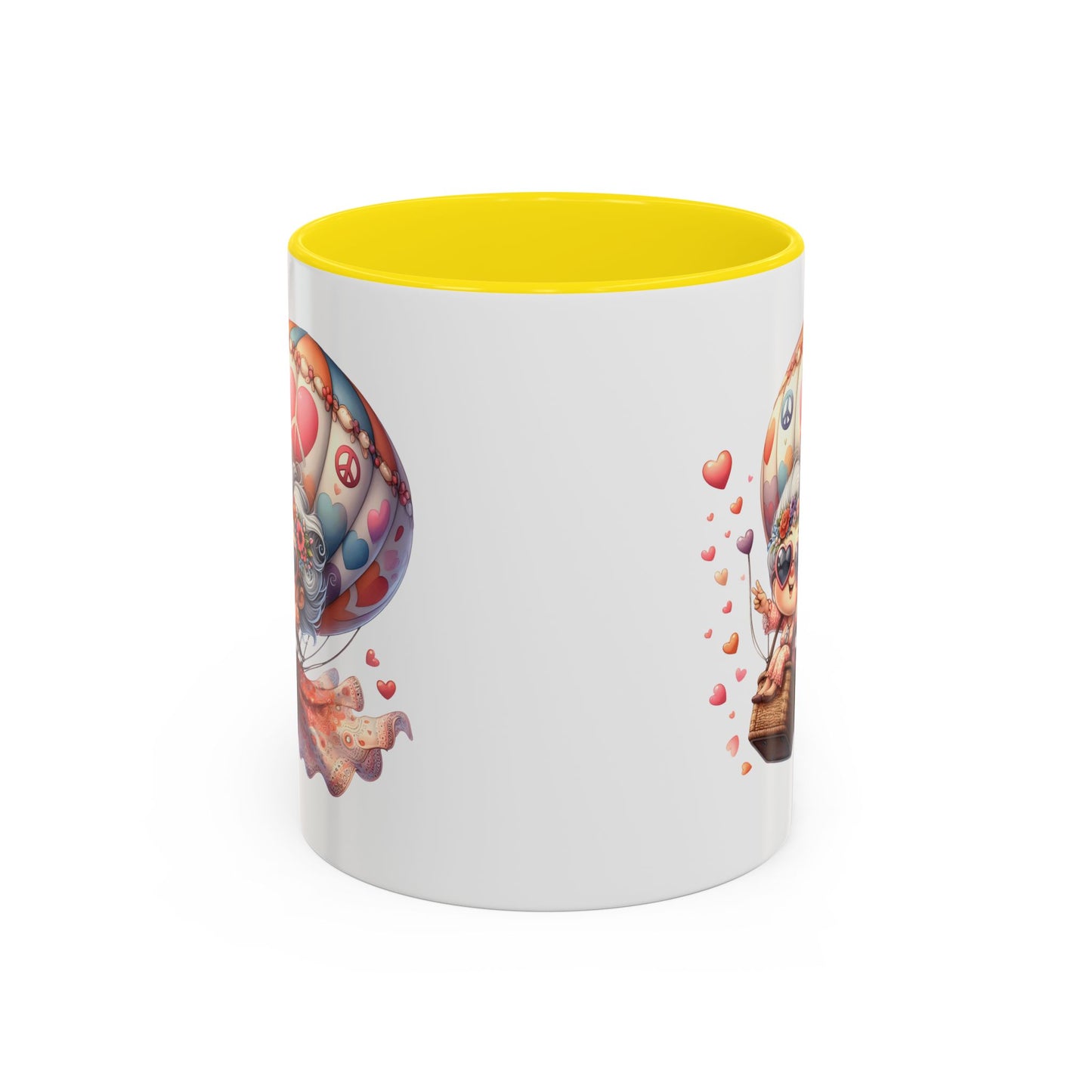 Whimsical Hot Air Balloon Coffee Mug, Cute Couple Mug, Gift for Coffee Lovers, Tea Lover's Gift, Valentine's Day Mug, Birthday Gift