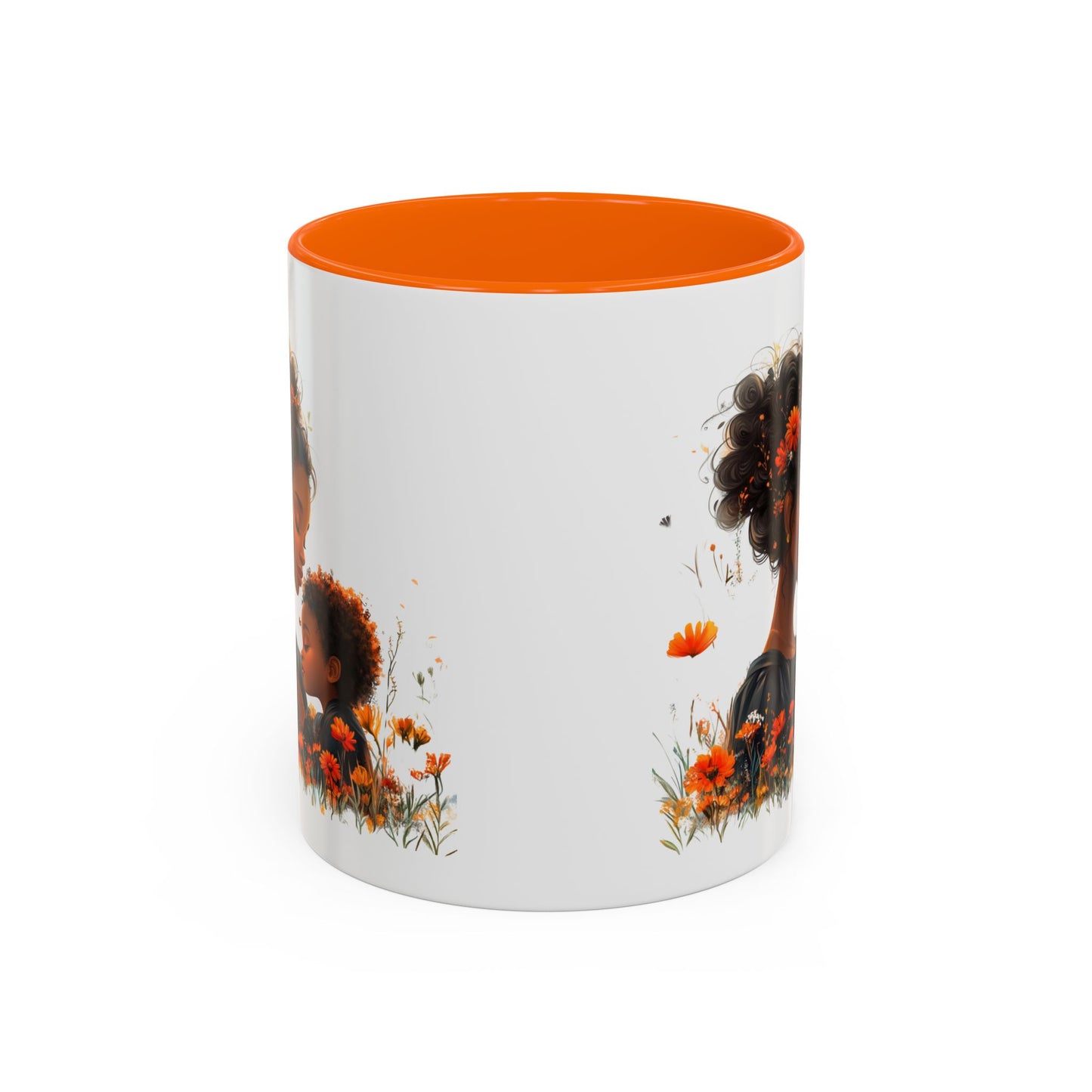 Floral Mom and Child Coffee Mug - Perfect Gift for Mother's Day, Family Moments, Tea Lover, Floral Decor, Kitchenware