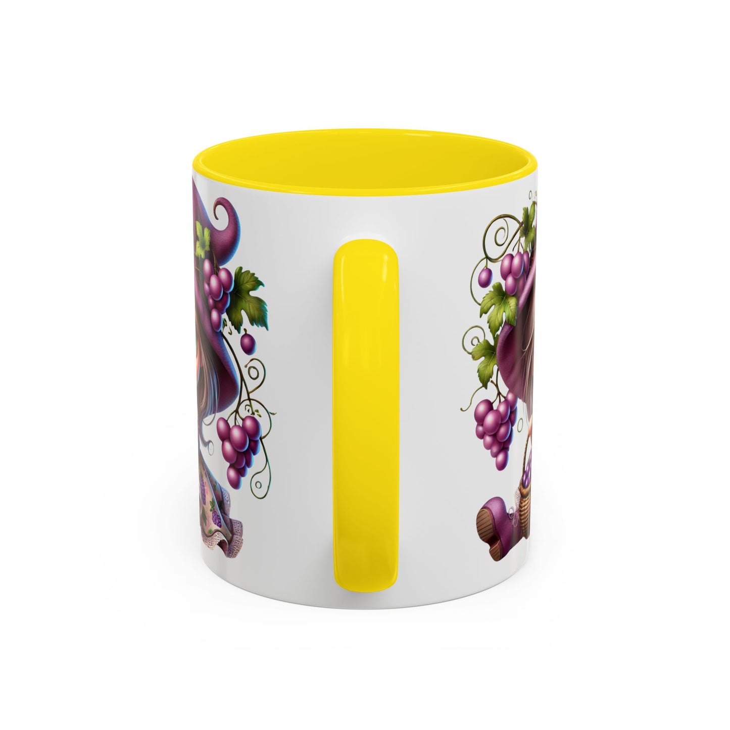 Whimsical Grape Girl Coffee Mug - Perfect for Wine Lovers and Gift Giving