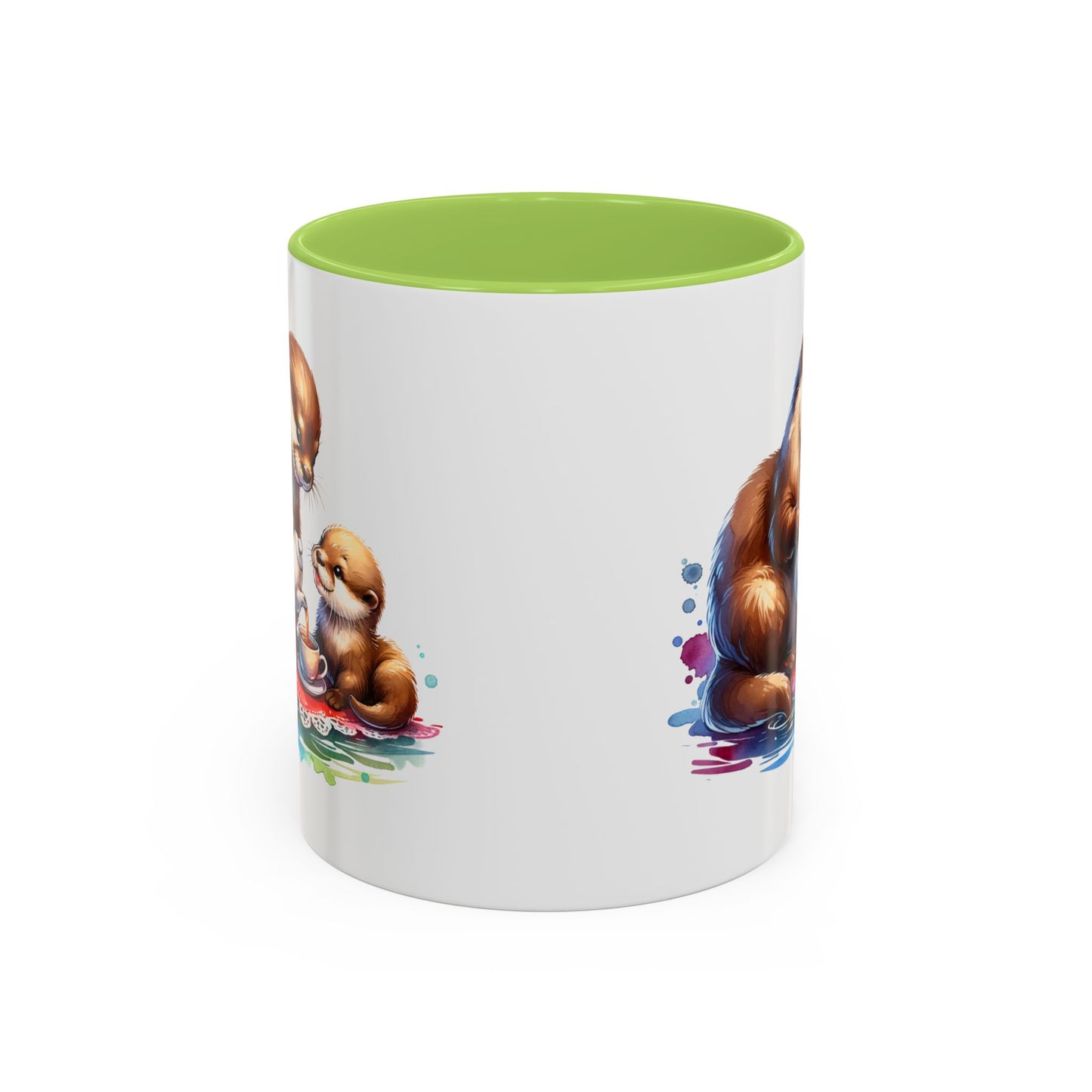 Cute Otter Family Coffee Mug | Animal Lover Gift, Holiday Mug, Tea Cup, Kid's Birthday, Home Decor