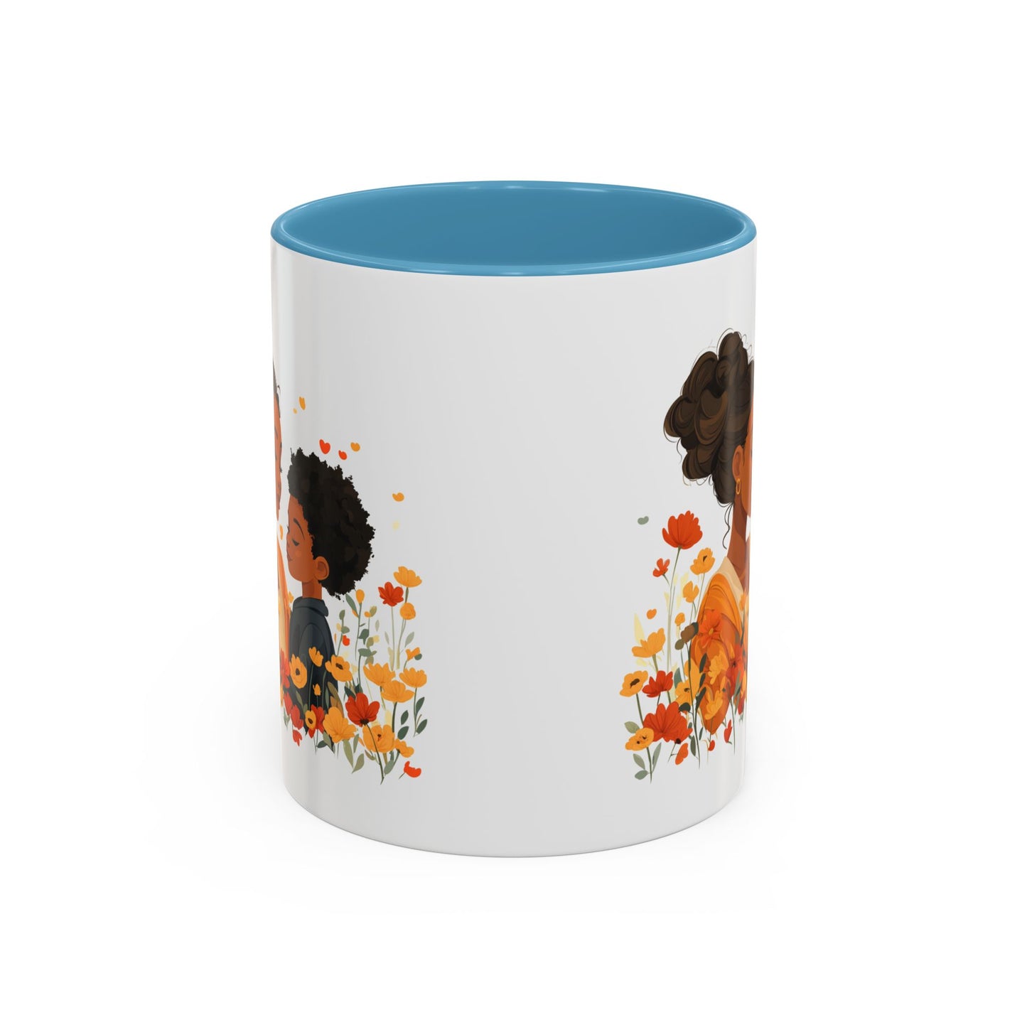 Warm Embrace Floral Coffee Mug - Perfect Gift for Moms, Mother's Day, Family Love, Cozy Mornings, Mom and Child Duo