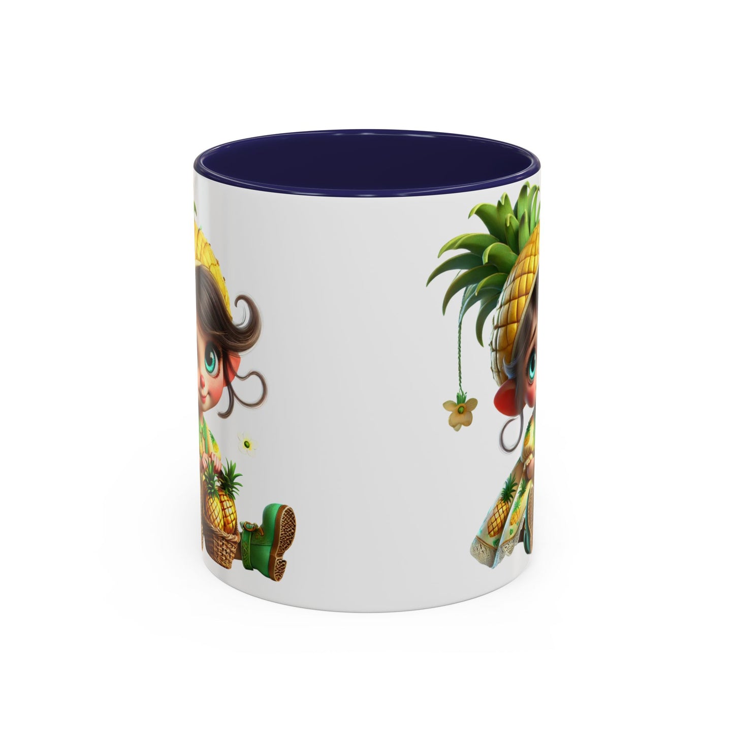 Pineapple-themed Accent Coffee Mug - Tropical Fun for Every Sip