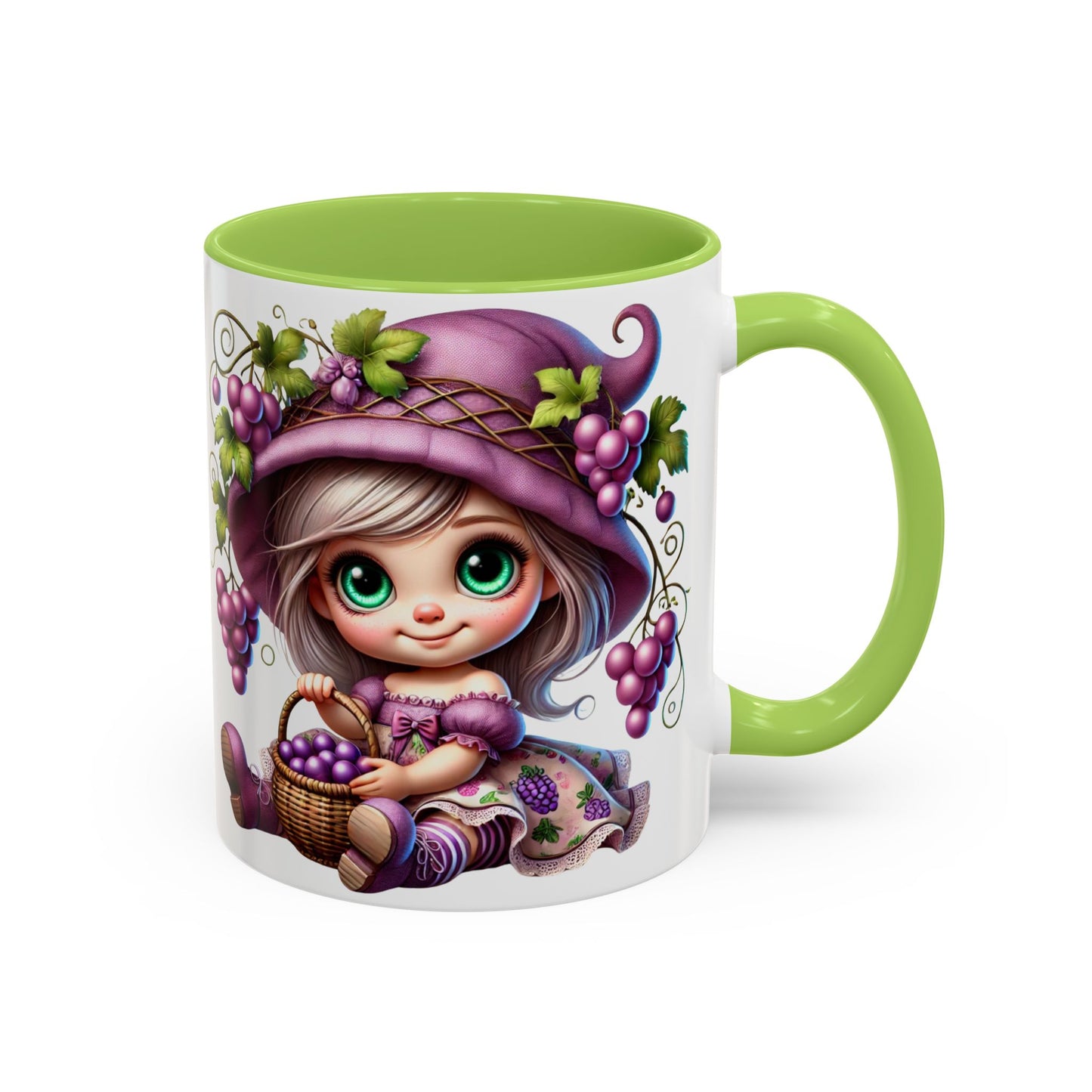 Whimsical Grape Girl Coffee Mug - Perfect for Wine Lovers and Gift Giving
