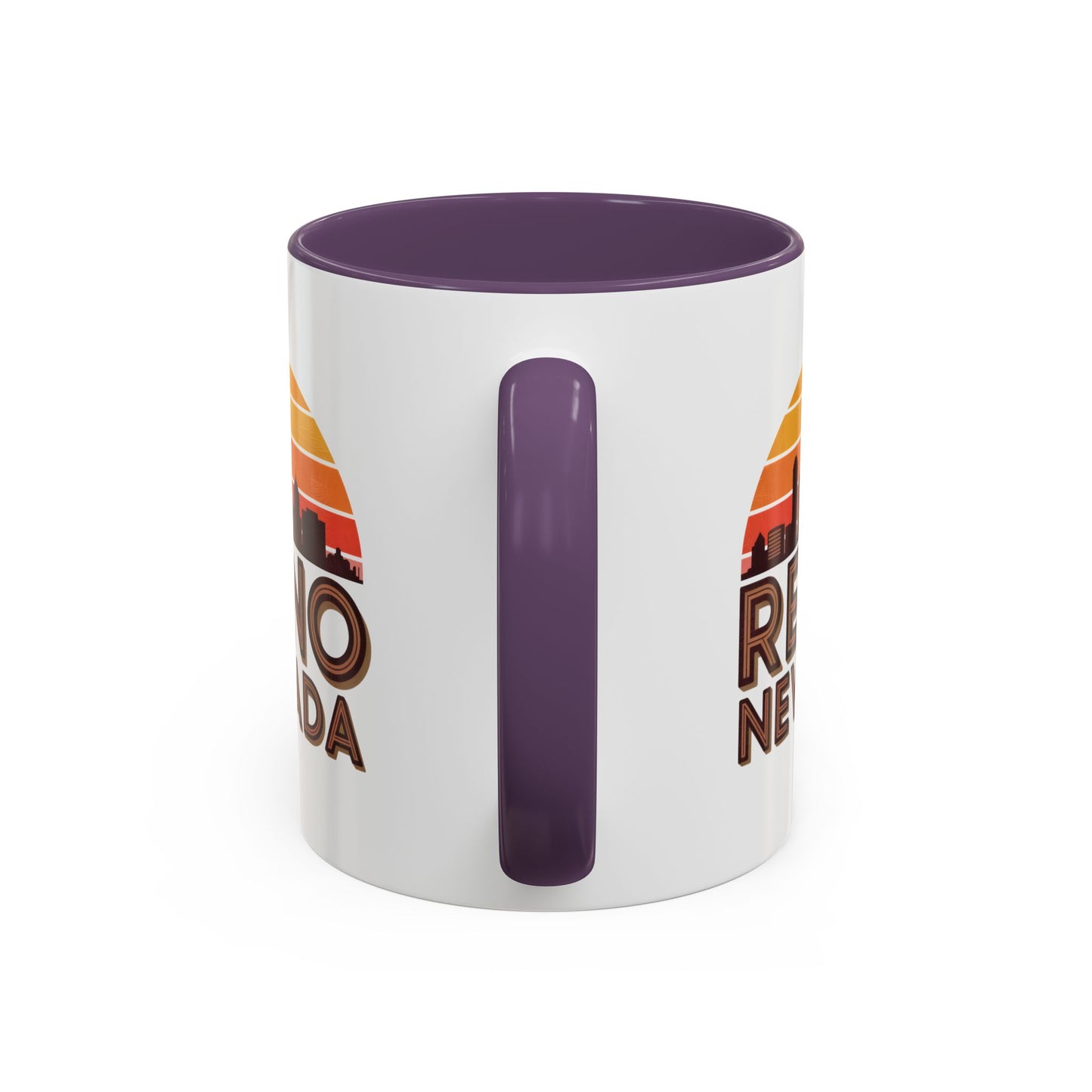 Reno Nevada Accent Coffee Mug | Retro Sunrise Design | Perfect Gift, Kitchen Decor, Souvenir, Coffee Lovers, Travel Mug