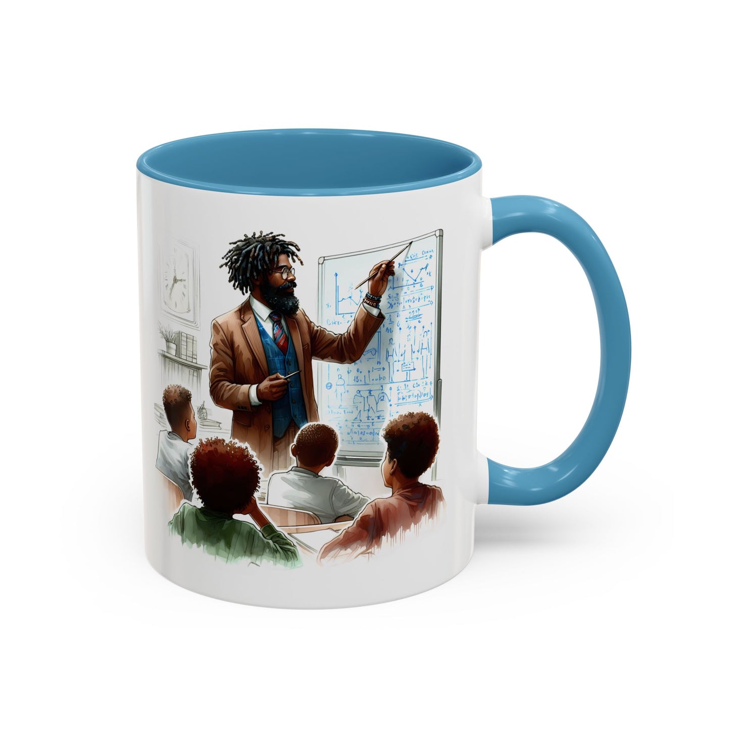 Inspirational Teacher Coffee Mug, Motivational Gift, Black Accent, Education Decor, Classroom Humor, Stylish Drinkware