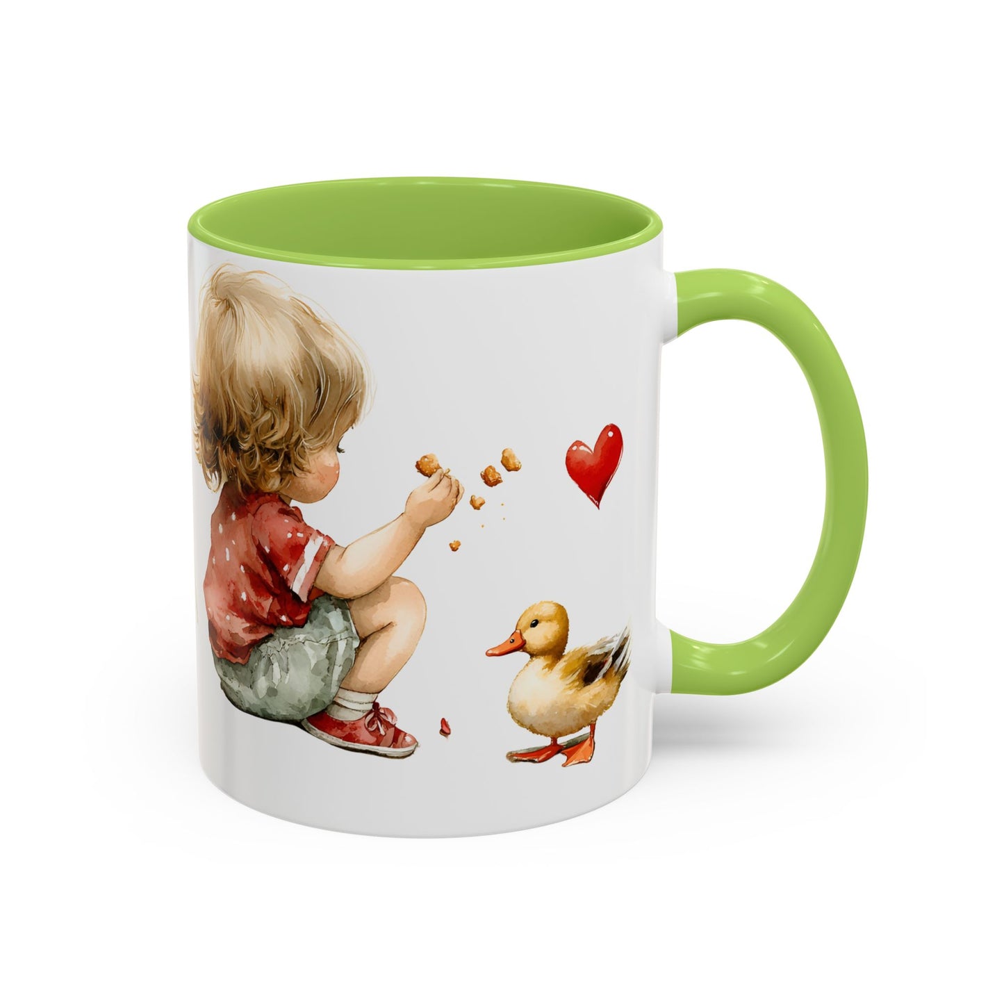 Adorable Duck-Themed Coffee Mug for Kids, Cute Child & Duck Design, Perfect Gift for Birthdays, Baby Showers, Animal Lovers, Kitchen Decor