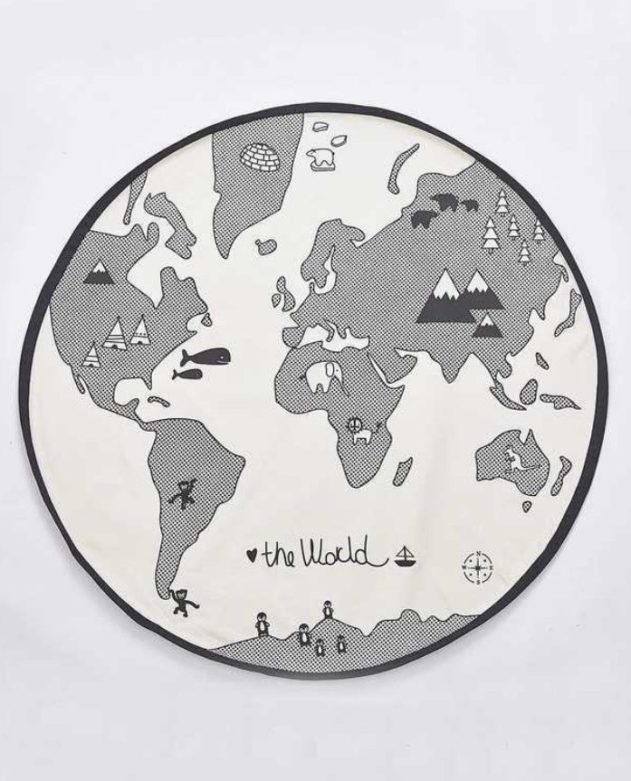 Carte du monde Tapis de Jeux Drôle de Bande Dessinée Nouveau-Né bébé Tapis Garçon Fille Ramper Couverture Enfants Ronde Labyrinthe Jeu Tapis De Jeu Jouets