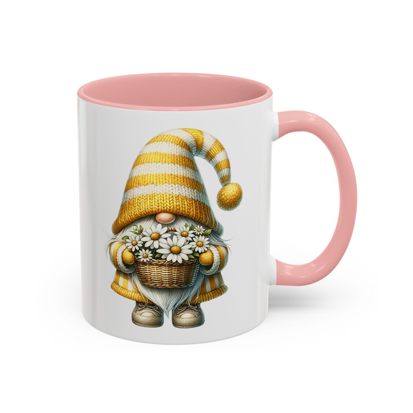 Cheerful Gnome Accent Mug - Perfect for Coffee Lovers, Housewarming Gifts, Spring Decor, Unique Mug Gift, Merry Moments