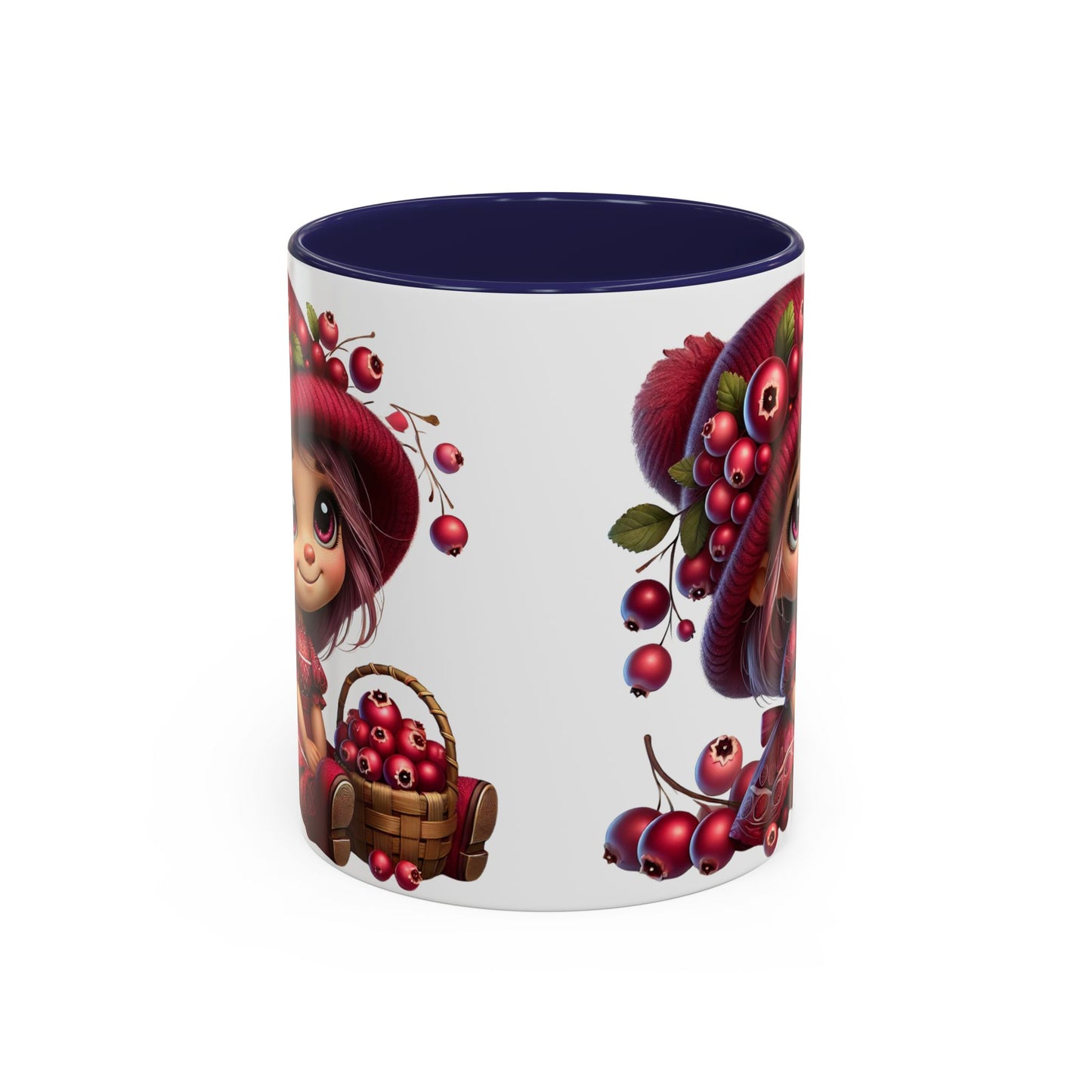 Whimsical Berry Girl Coffee Mug - Cute 11oz & 15oz Designs