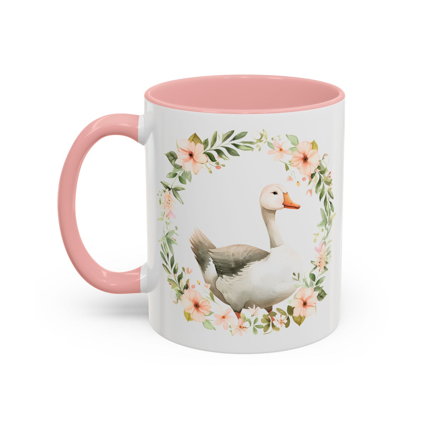 Floral Goose Accent Coffee Mug | Nature Lover Gift, Home Decor, Coffee Lover, Office Mug, Mother's Day Gift