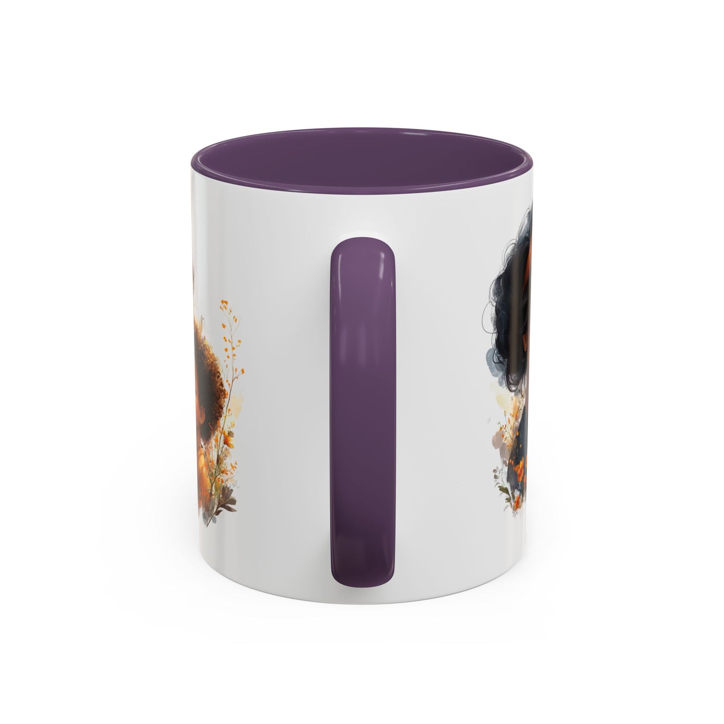 Vibrant Floral Mama & Child Coffee Mug, Black Handle Tea Cup, Perfect Gift for Moms, Cute Nursery Décor, Inspirational Homeware