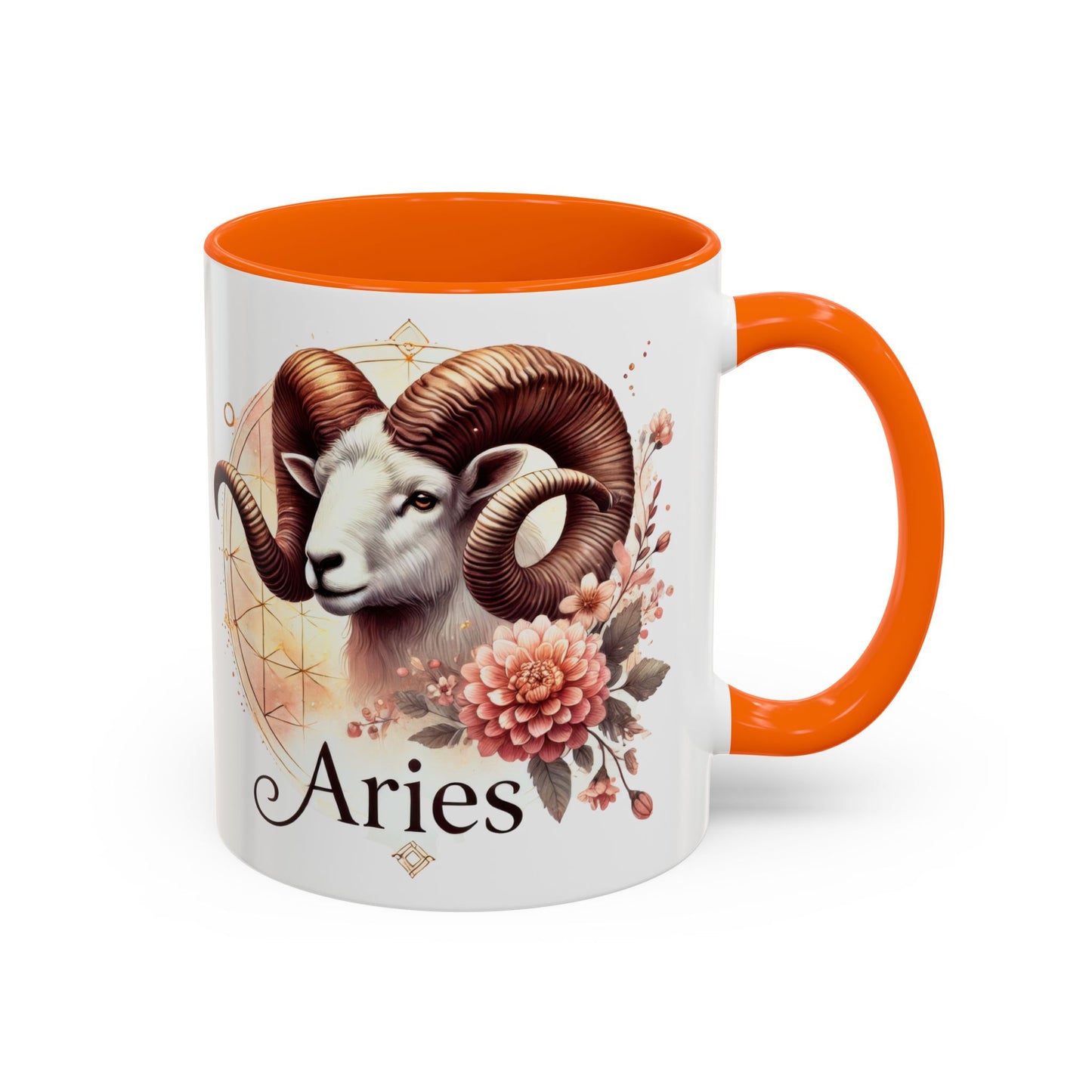 Aries Zodiac Coffee Mug - Astrological Floral Design - Perfect Gift for Astrology Lovers