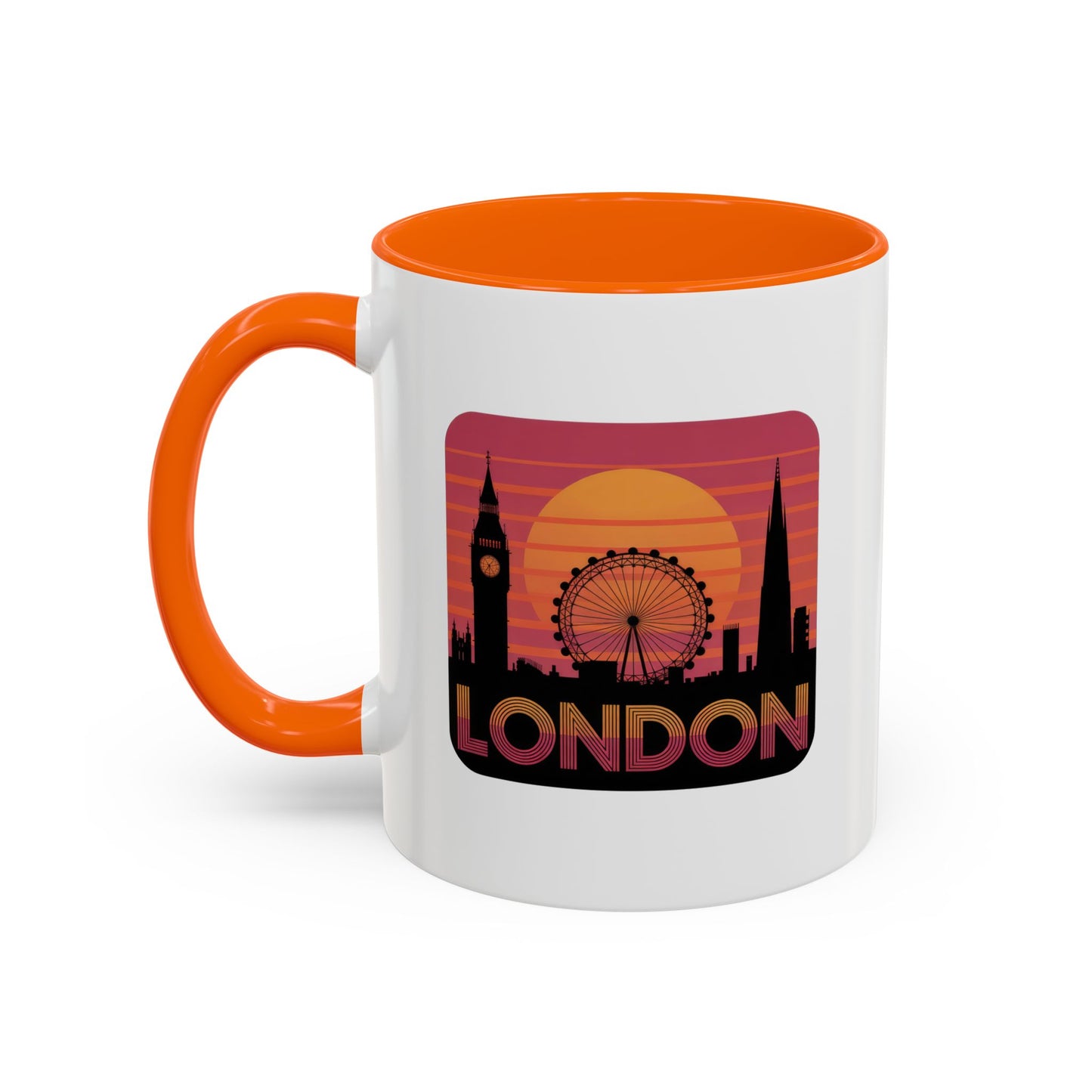 London Skyline Accent Coffee Mug - Perfect Gift for Travelers, London Lovers, Home Decor, Office Use, Road Trip Memories