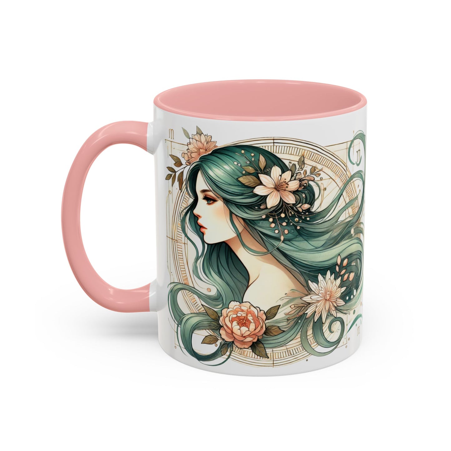 Elegant Floral Accent Coffee Mug - 11oz & 15oz