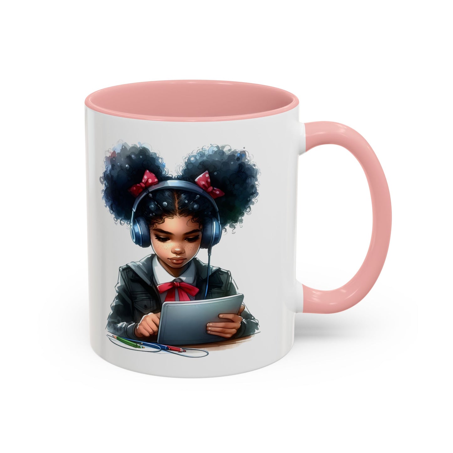 Chic Student Accent Coffee Mug | Ideal for Study Sessions, Gifts for Students, Home Office Decor, Birthday Surprise, Cozy Vibes