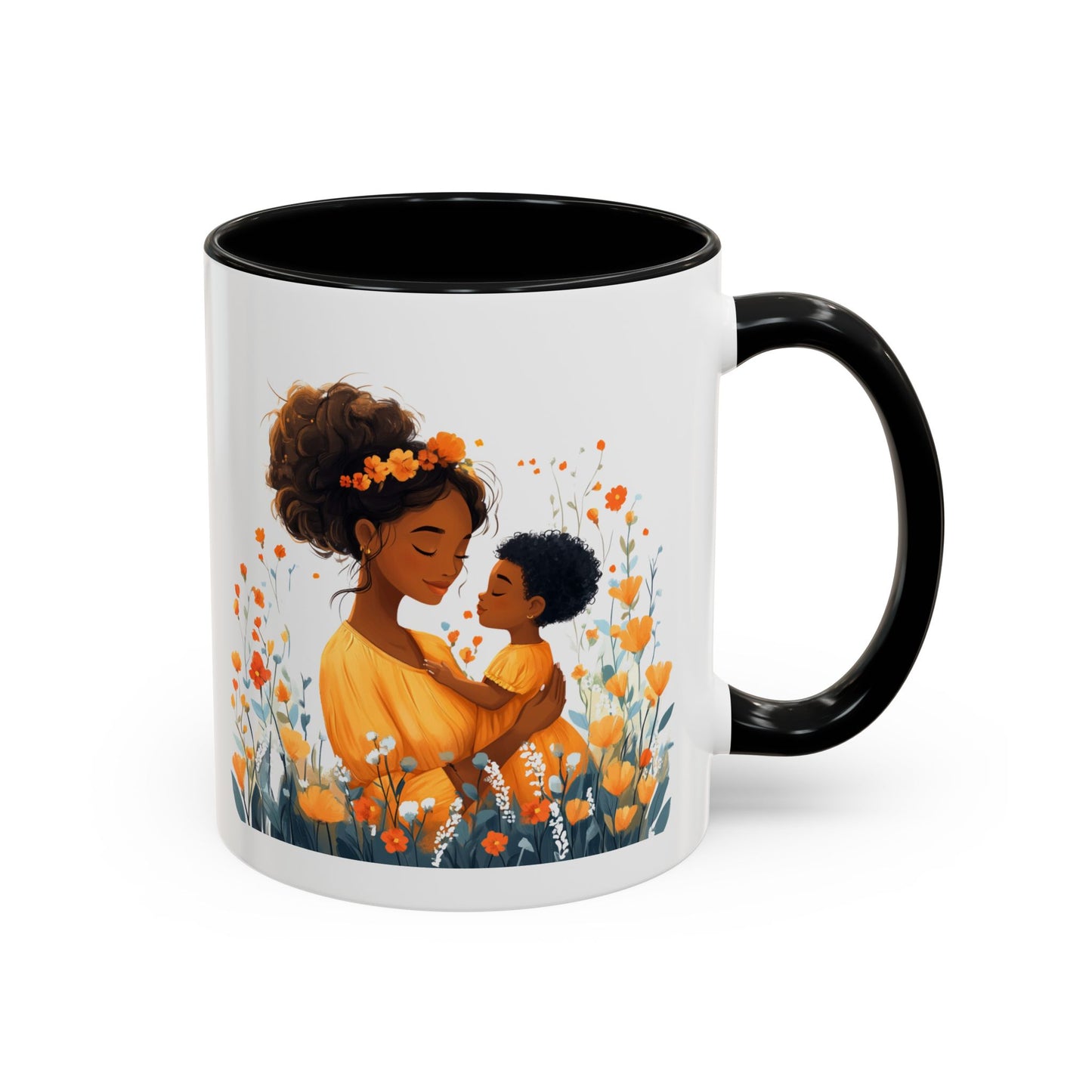 Blooming Love Mug: Floral Mom & Child Design, Perfect for Mothers Day, Family Gifts, Cozy Mornings, Tea Lovers, Coffee Time