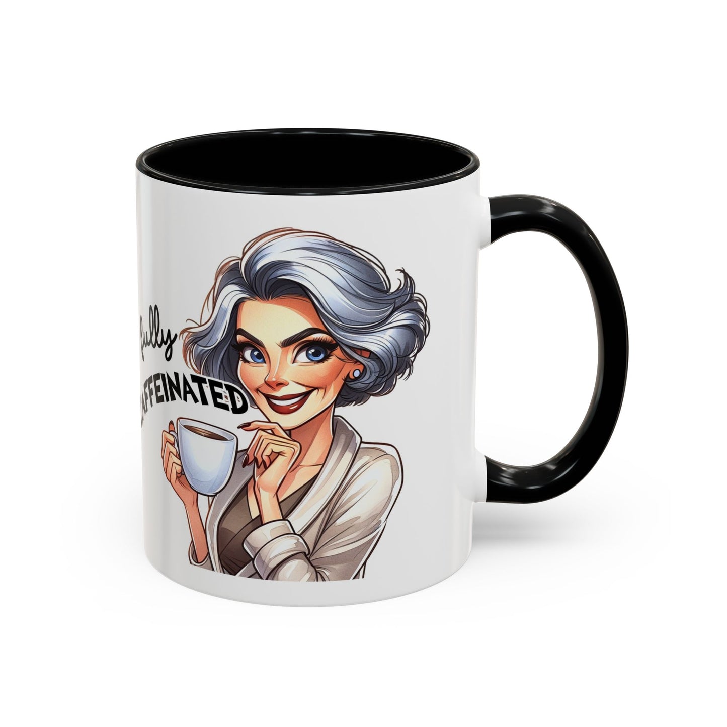 Fully Caffeinated Accent Mug - Fun Coffee Cup for Coffee Lovers, Unique Gift for Tea Drinkers, Funny Kitchen Decor, Motivational Mug, [...]