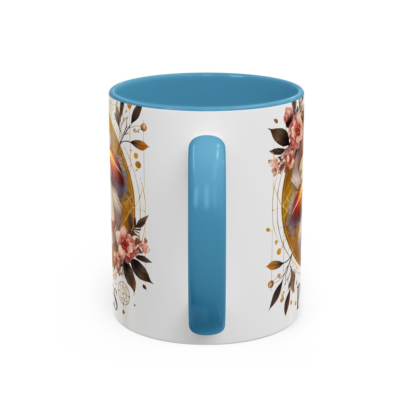 Pisces Goldfish Accent Coffee Mug – Zodiac Astrology Gift for Fish Lovers