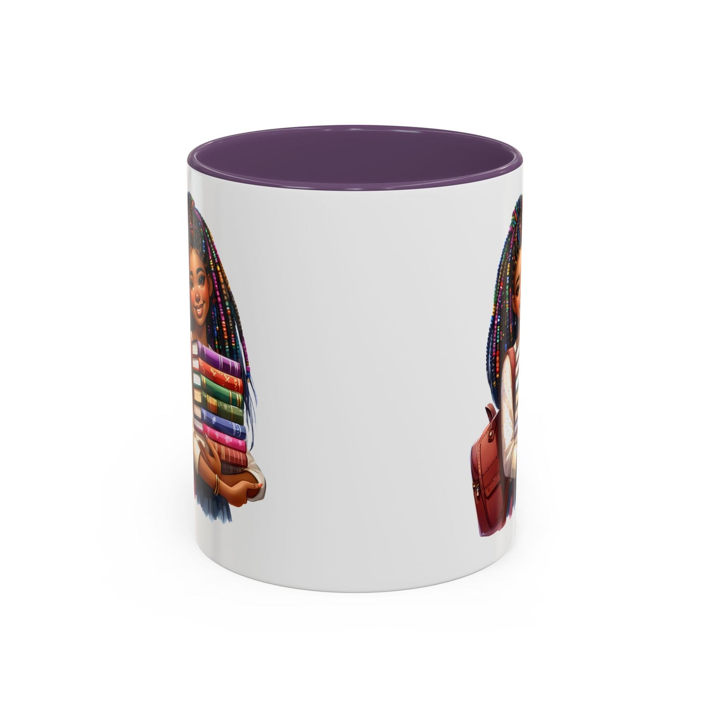 Empowering Accent Coffee Mug - Motivational Gift for Students, Back to School, Afrocentric Mug, Inspirational Drinkware, Colorful Coffee Cup