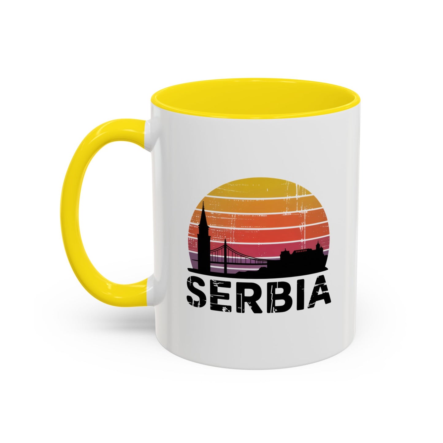 Serbia Sunset Accent Coffee Mug - Perfect for Travel Lovers, Gift for Friends or Family, Great for Home/Office Decor, Unique Souvenir