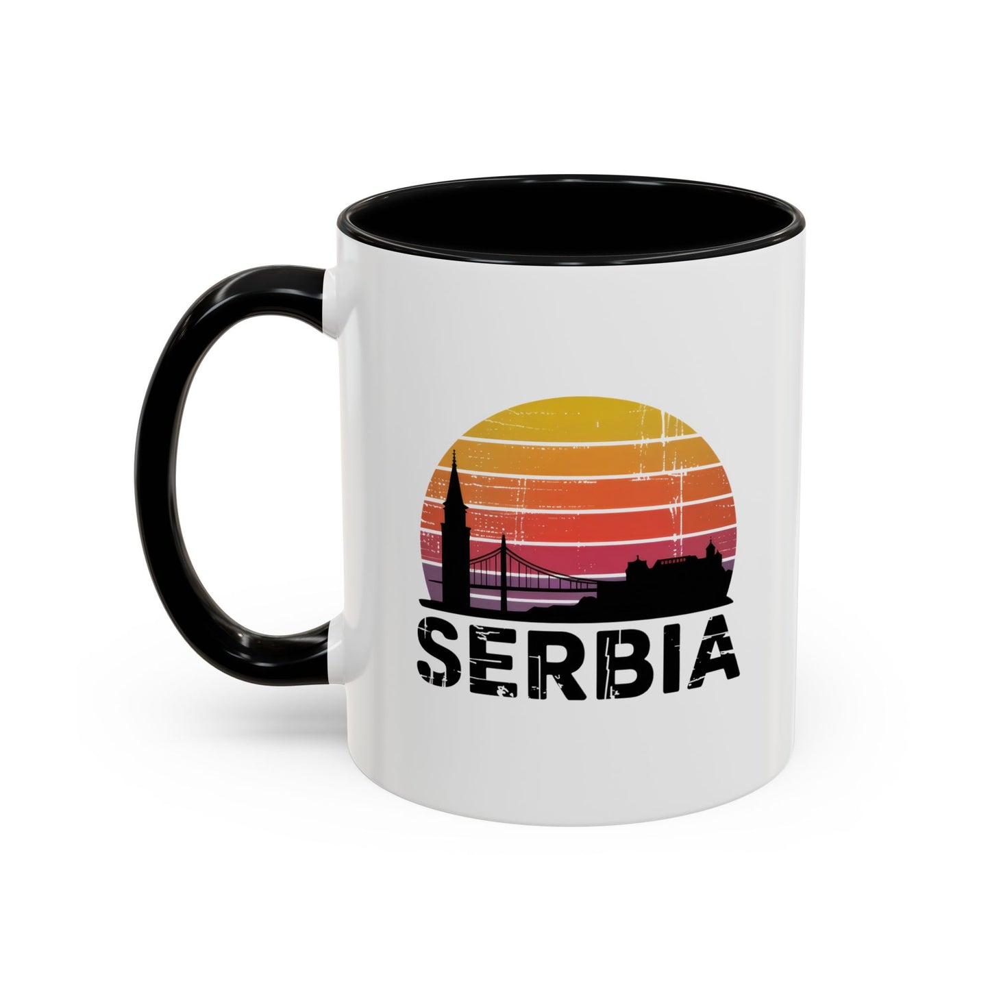 Serbia Sunset Accent Coffee Mug - Perfect for Travel Lovers, Gift for Friends or Family, Great for Home/Office Decor, Unique Souvenir