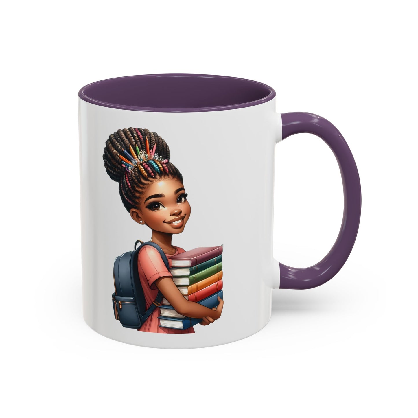 Accent Coffee Mug with Empowering Design, Student Gift, Books Lover Mug, Motivational Cup, School Supplies