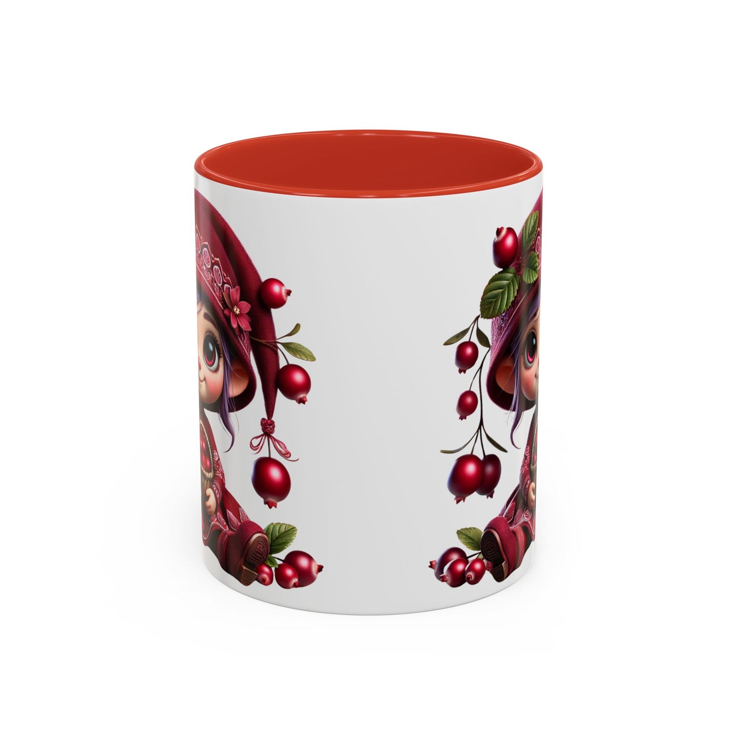 Cute Cherry Character Coffee Mug - 11oz & 15oz, Perfect for Cozy Mornings