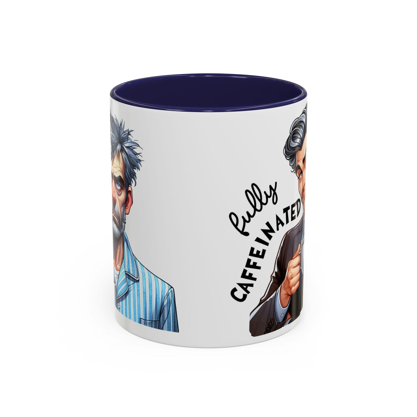 Caffeinated Accent Coffee Mug, Fun Gift for Coffee Lovers, Unique Mug for Home Office, Cool Drinkware for All Occasions!