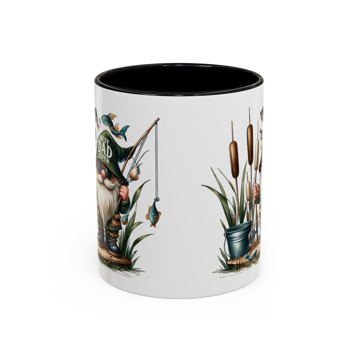 Fishing Gnome Coffee Mug, Best Dad Ever, Father's Day Gift, Dad's Mug, Gnome Decor, Outdoor Lover's Cup