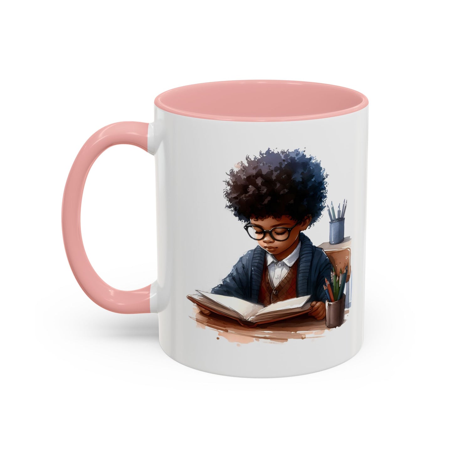 Studious Kid Accent Coffee Mug | Reading Gift for Book Lovers | Unique Office Decor | Fun Drinkware | Educational Present