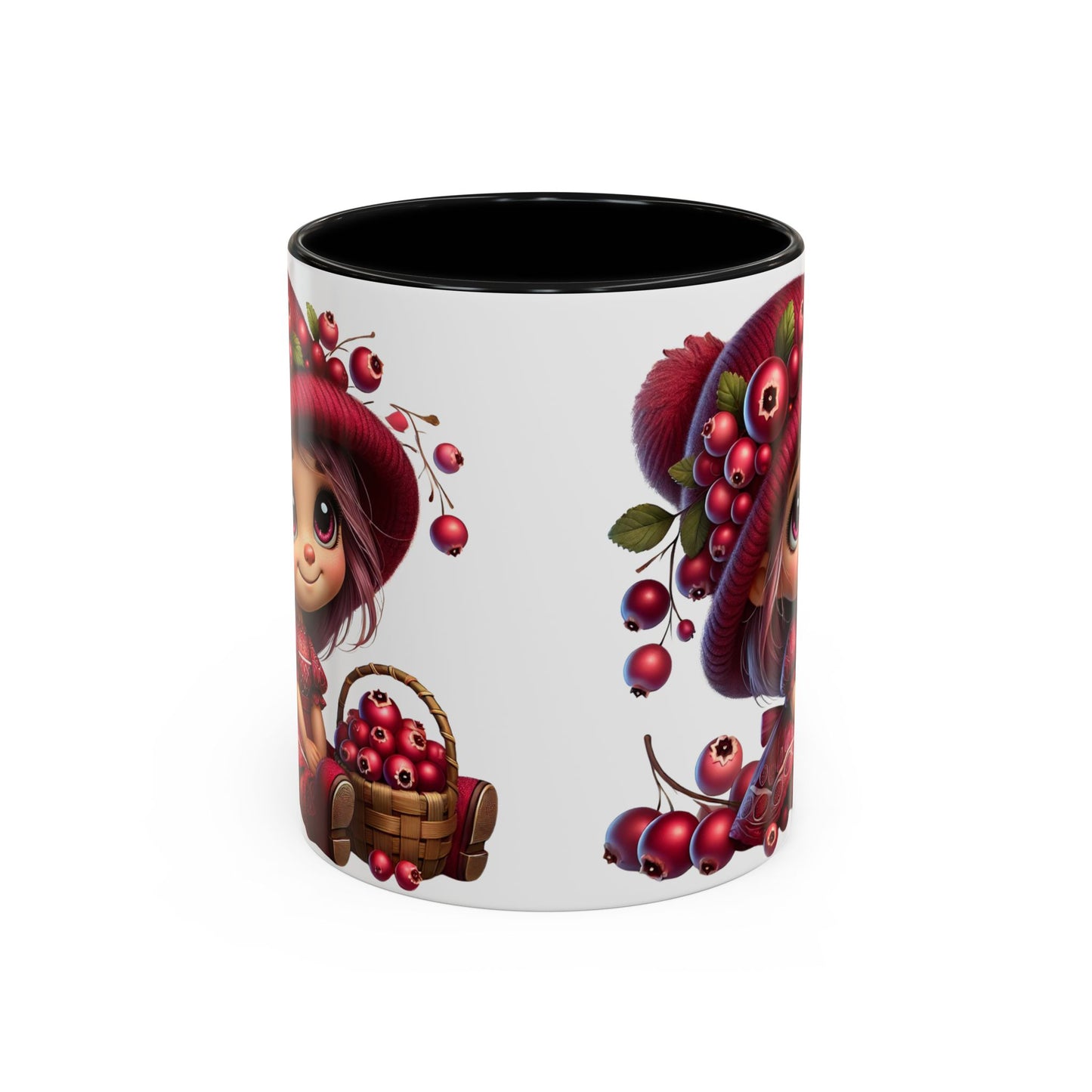 Whimsical Berry Girl Coffee Mug - Cute 11oz & 15oz Designs