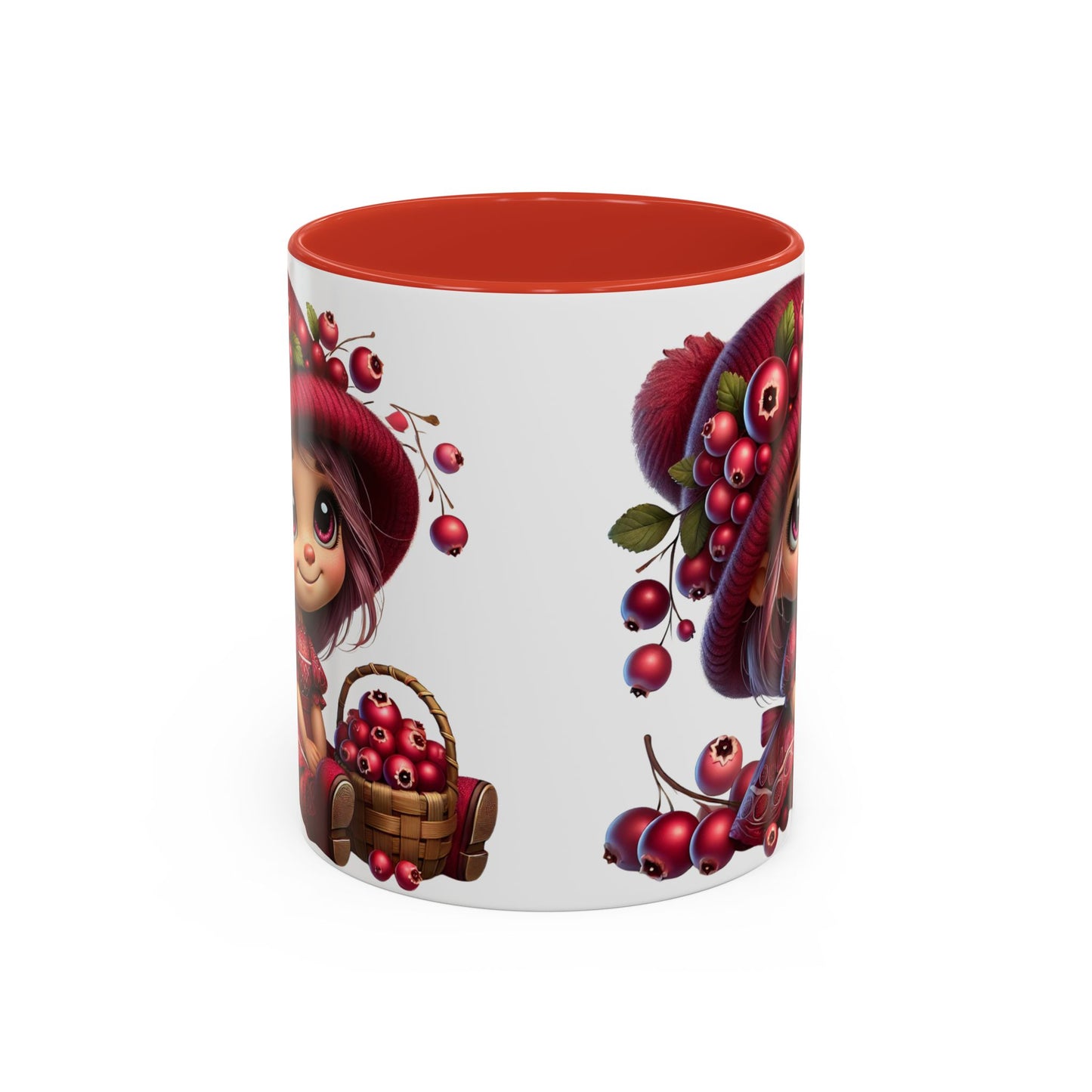 Whimsical Berry Girl Coffee Mug - Cute 11oz & 15oz Designs