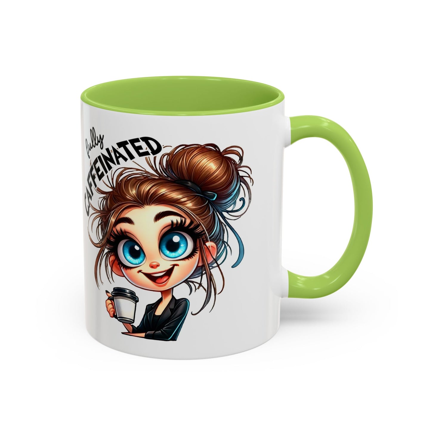 Cute Caffeinated Coffee Mug, Fun Gift for Coffee Lovers, Cute Mug for Home Office, Perfect for Birthdays, Holidays, Relaxation