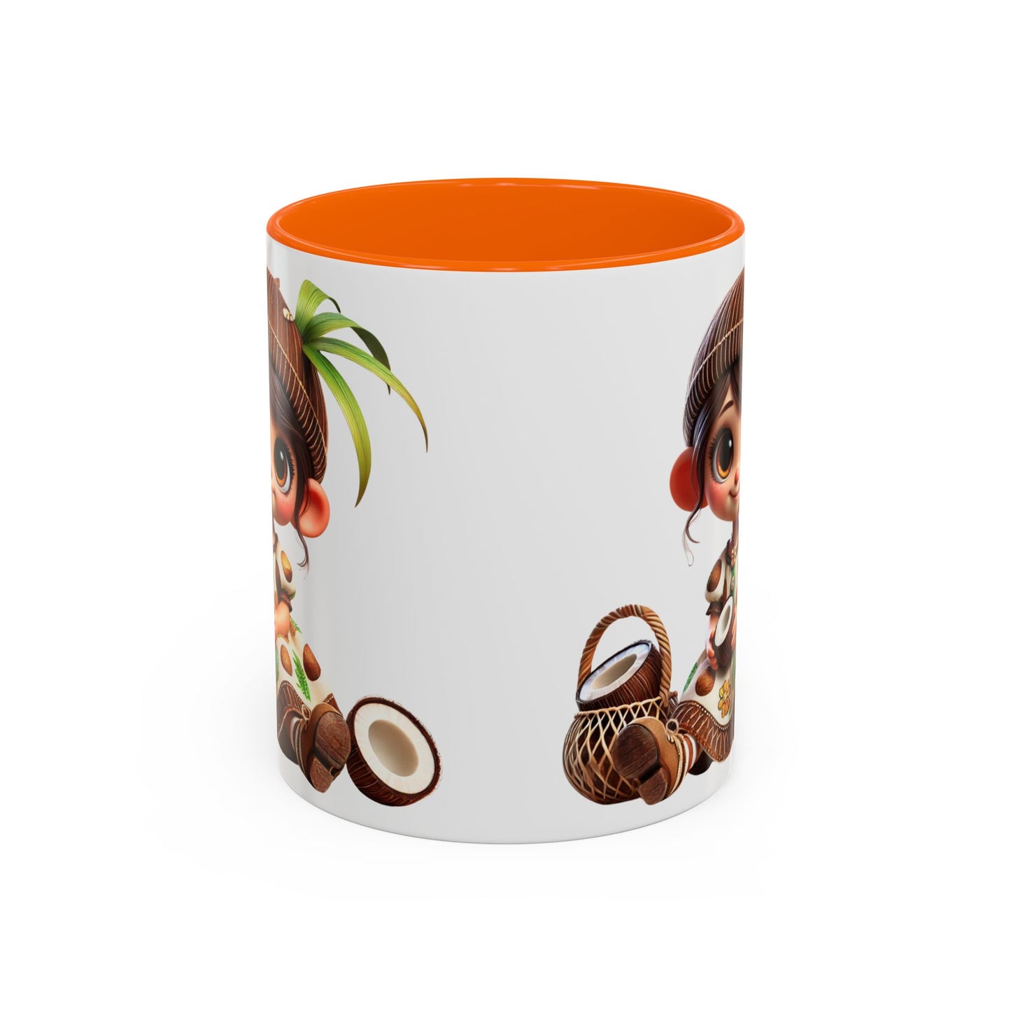 Whimsical Coconut Character Coffee Mug - 11oz & 15oz