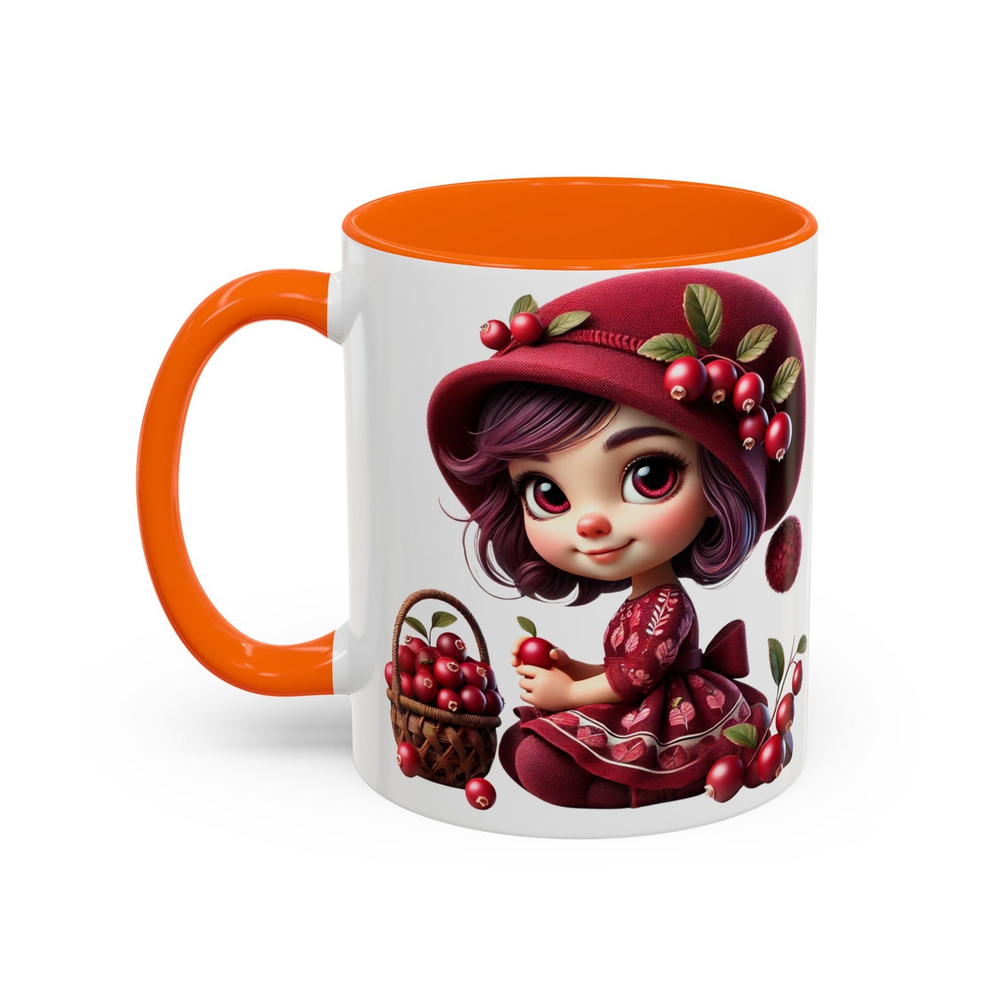 Charming Cherry Blossom Accent Coffee Mug | Cute Character Design | Perfect Gift for Tea Lovers & Special Occasions