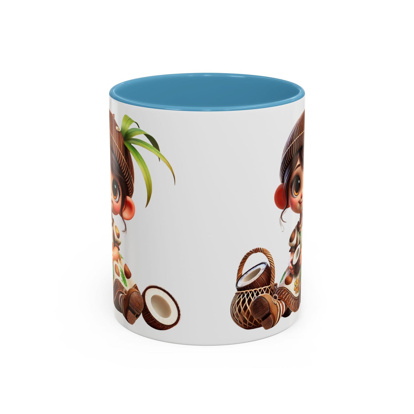 Whimsical Coconut Character Coffee Mug - 11oz & 15oz
