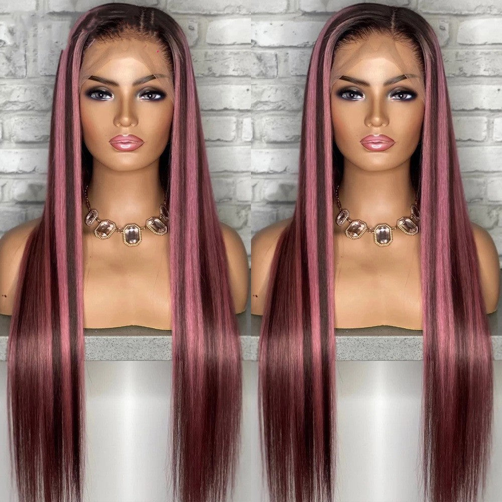 Piano droite mise en évidence perruque marron droite