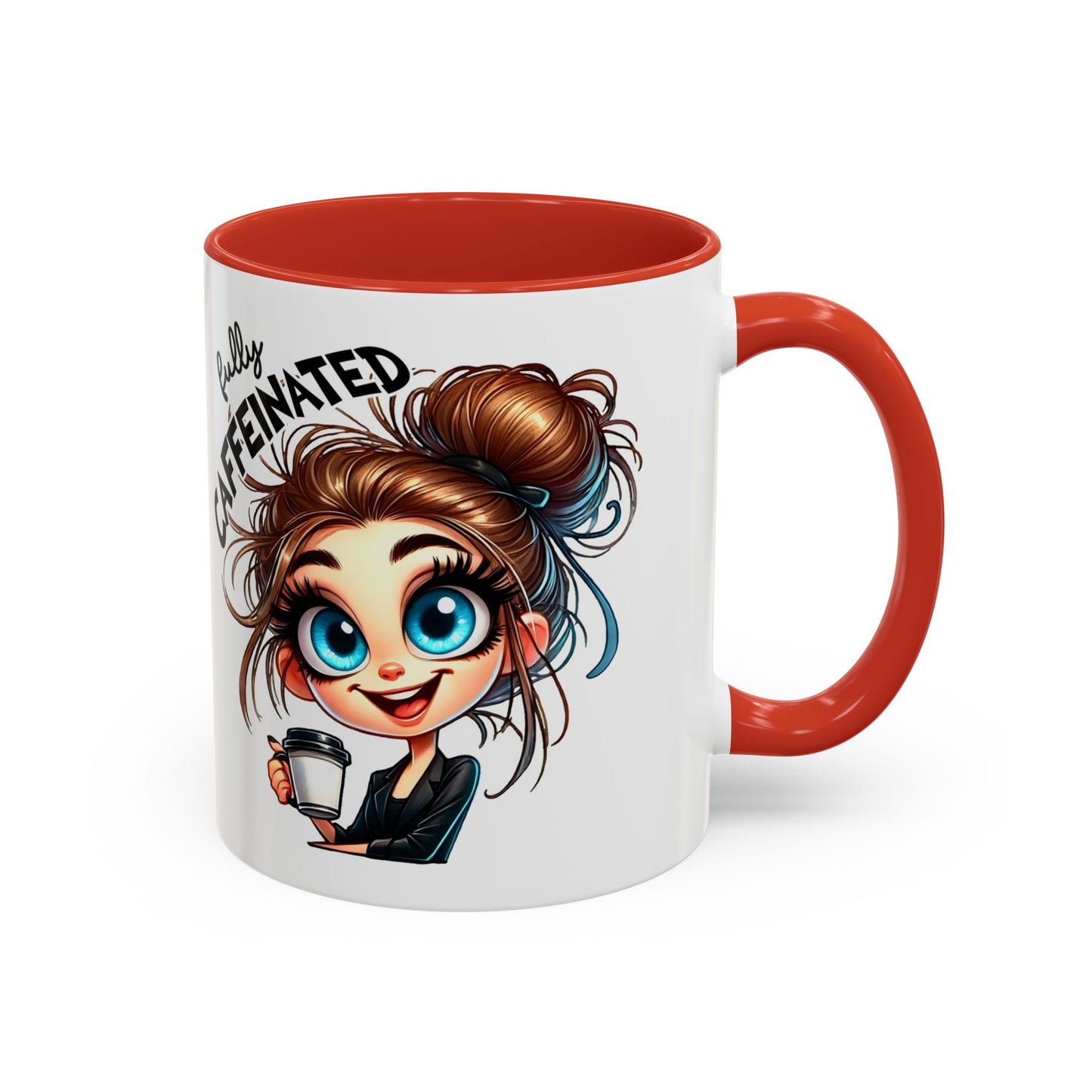 Cute Caffeinated Coffee Mug, Fun Gift for Coffee Lovers, Cute Mug for Home Office, Perfect for Birthdays, Holidays, Relaxation