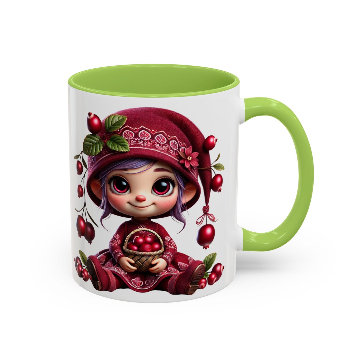 Cute Cherry Character Coffee Mug - 11oz & 15oz, Perfect for Cozy Mornings