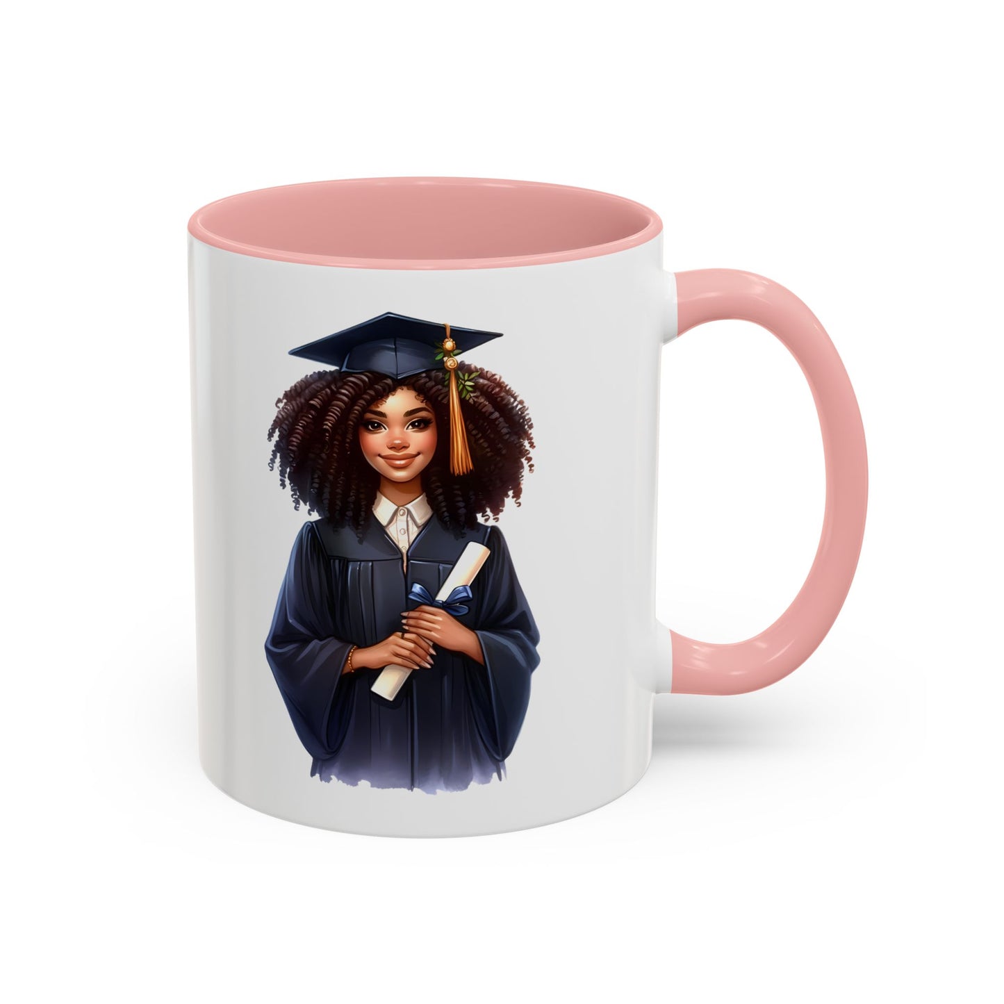 Graduation Celebration Coffee Mug, Inspirational Gift for Graduates, Black Accent Mug, Office Desk Cup, Graduation Keepsake