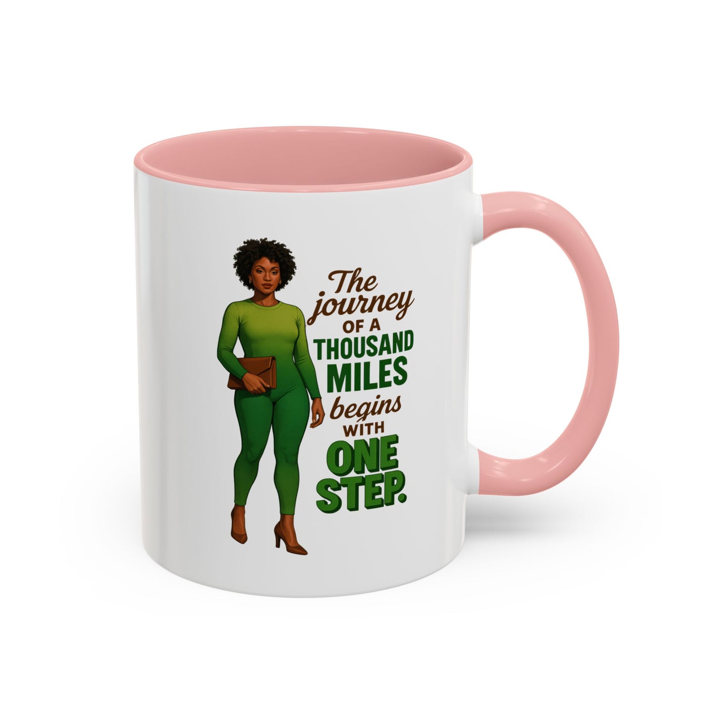 Inspirational Accent Coffee Mug - Motivational Quote Mug, Unique Gift for Her, Empowerment Coffee Cup, Coffee Lover's Gift, Tea Mug