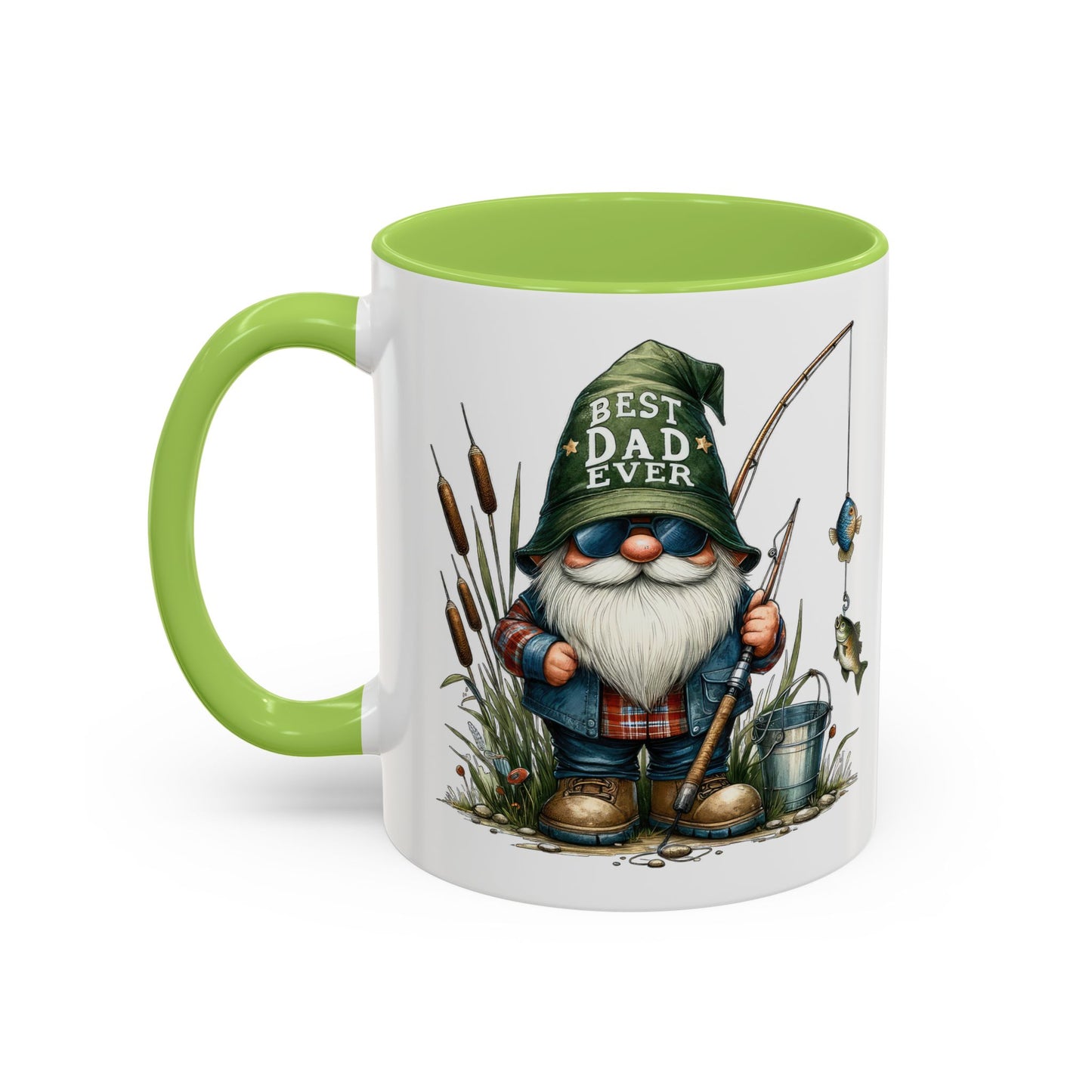 Fishing Gnome Mug – Best Dad Ever, Perfect Gift for Father's Day, Fisherman Coffee Cup, Unique Gifting for Dads, Fun Dad Mugs