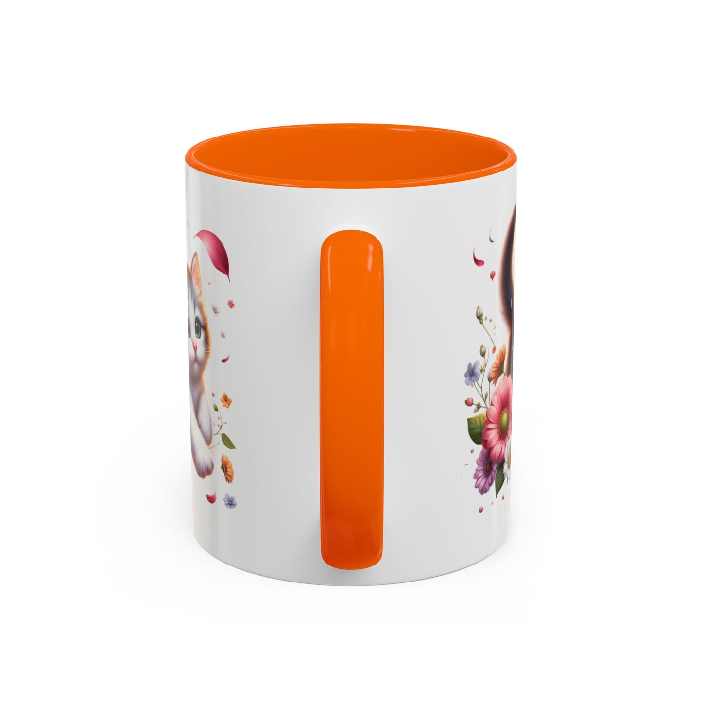 Whimsical Cat Coffee Mug | Cute Pet Lovers Gift | Floral Design | 11 & 15oz | Perfect for Birthdays, Anniversaries, Cat Enthusiasts