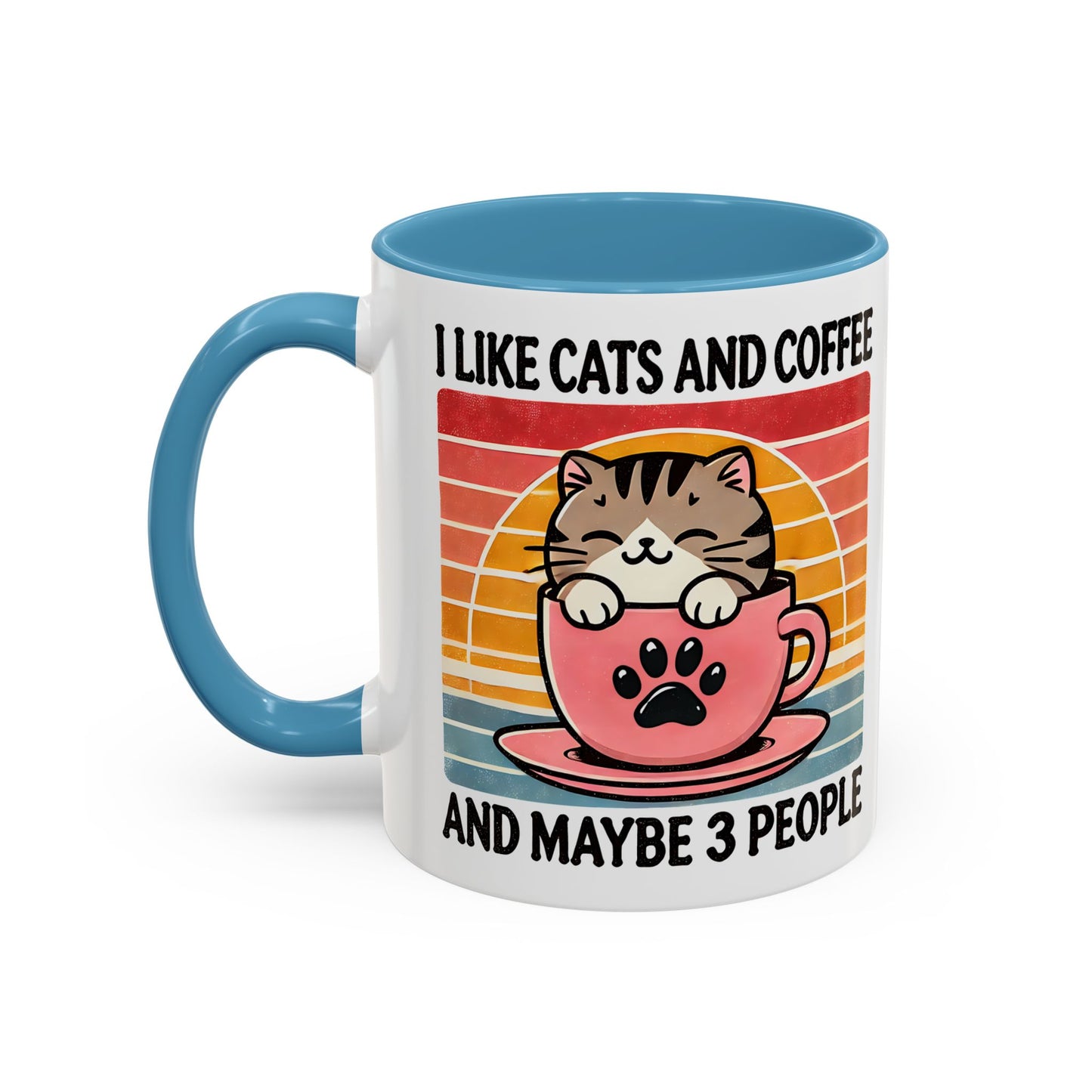 Cute Cat Coffee Mug, Cat Lover Gift, Coffee Lover Mug, Fun Pet Mug, Pet Owner Gifts