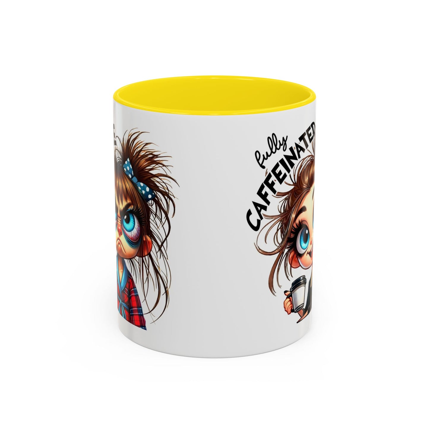 Cute Caffeinated Coffee Mug, Fun Gift for Coffee Lovers, Cute Mug for Home Office, Perfect for Birthdays, Holidays, Relaxation