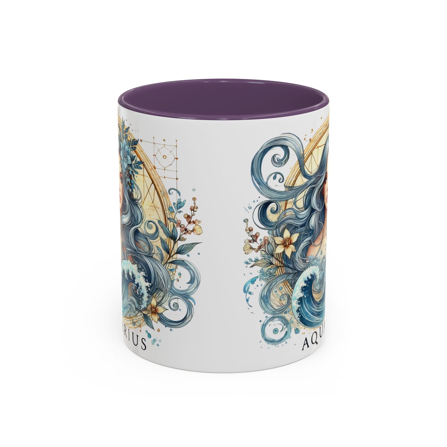 Astrological Aquarius Coffee Mug - Zodiac Sign Design, Perfect for Astrology Lovers